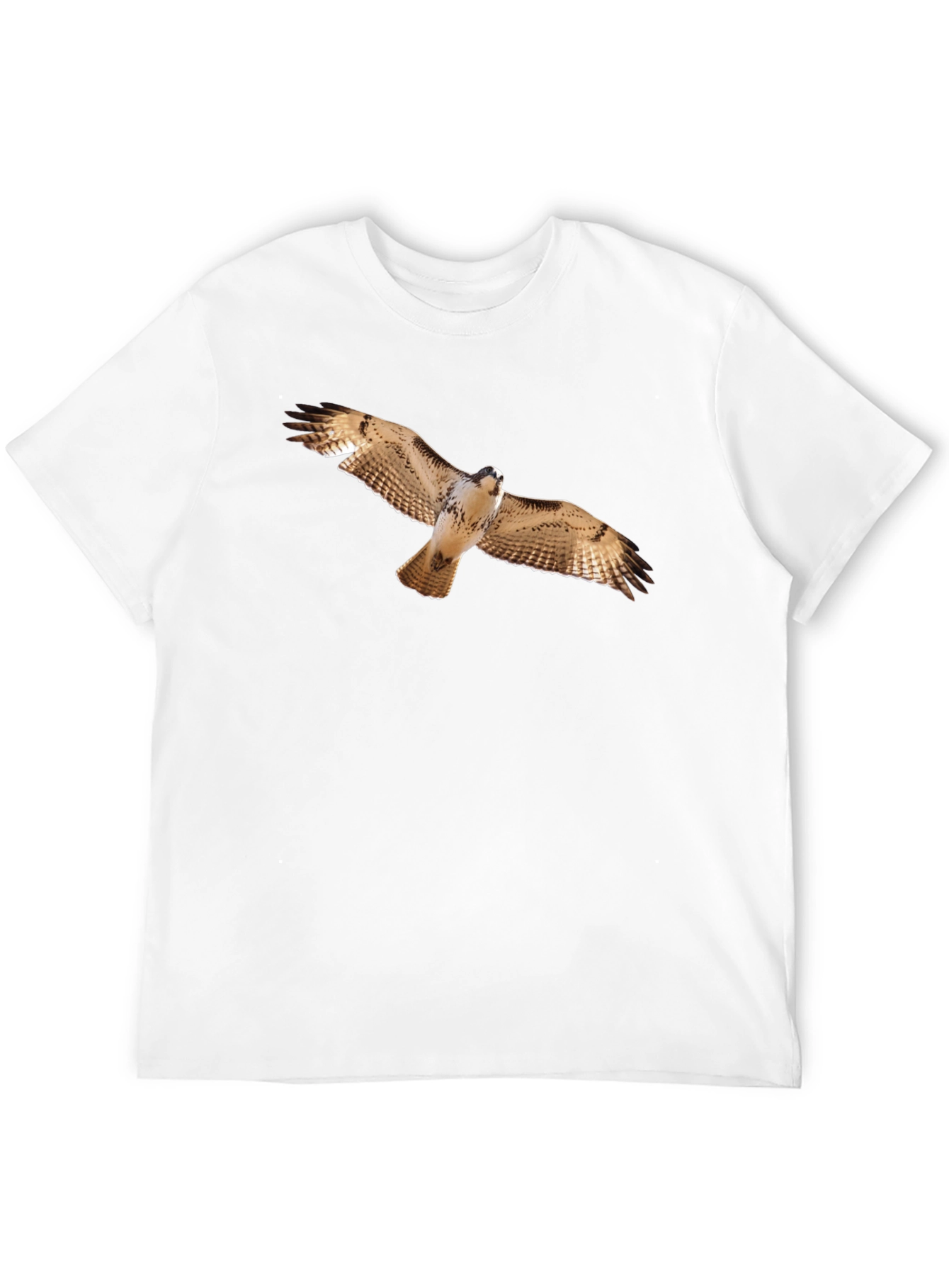 Hawk Print Black T-Shirt - Mens Wildlife Tee