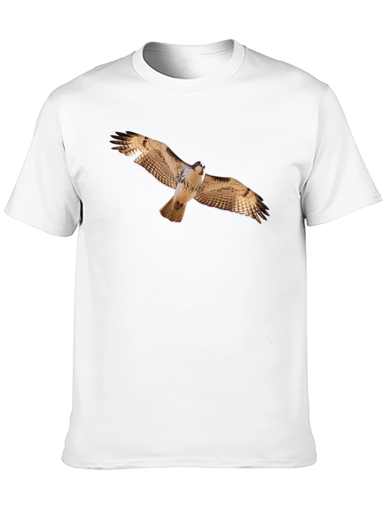 Hawk Print Black T-Shirt - Mens Wildlife Tee