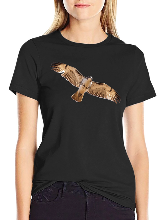 Hawk Print Black T-Shirt - Mens Wildlife Tee