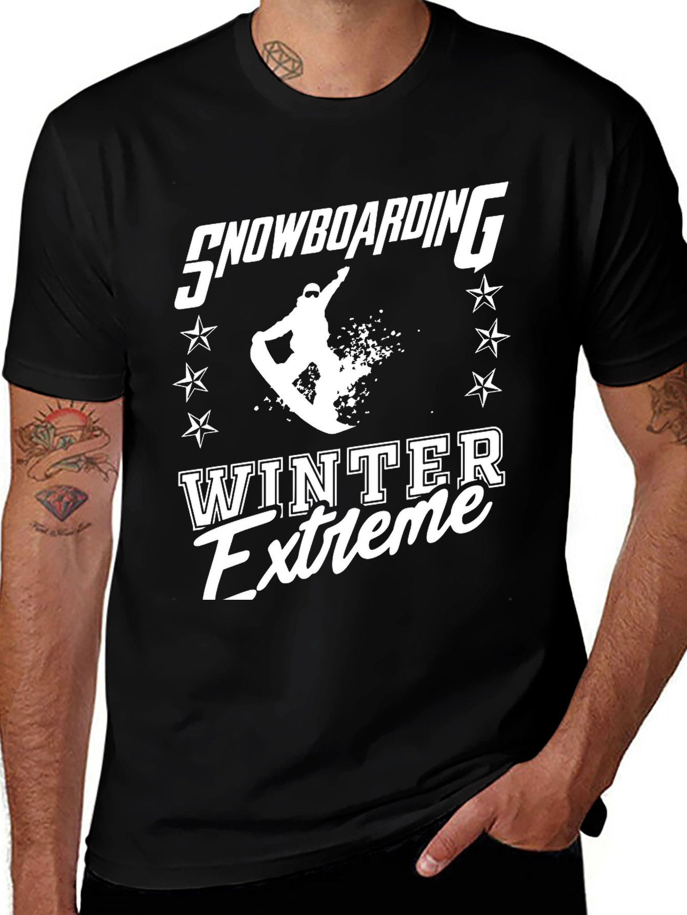 Snowboarding Winter Extreme Graphic T-Shirt