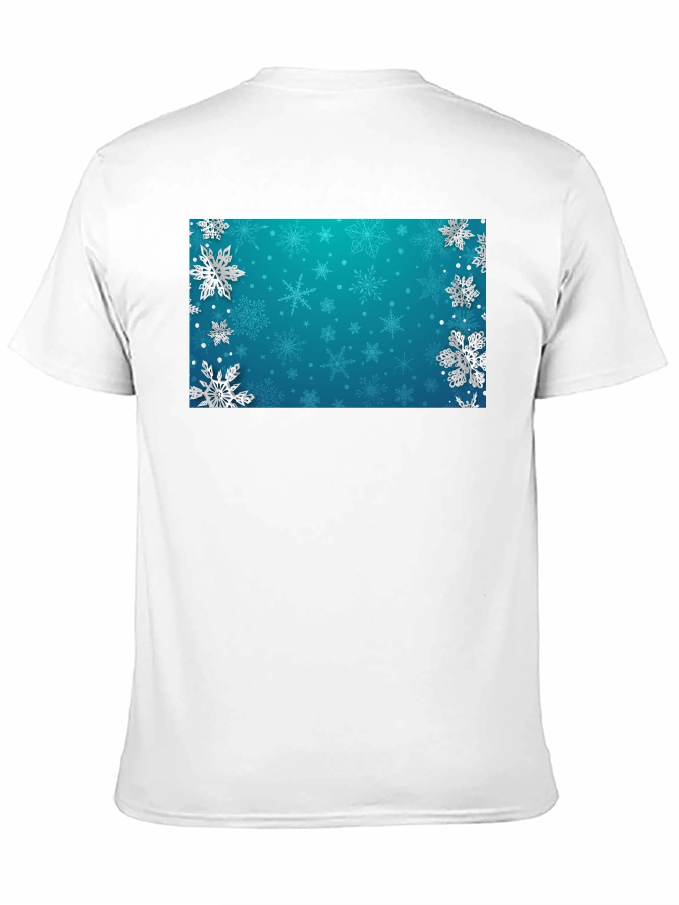 Winter Snowflake Graphic Tee - Black Cotton Blend