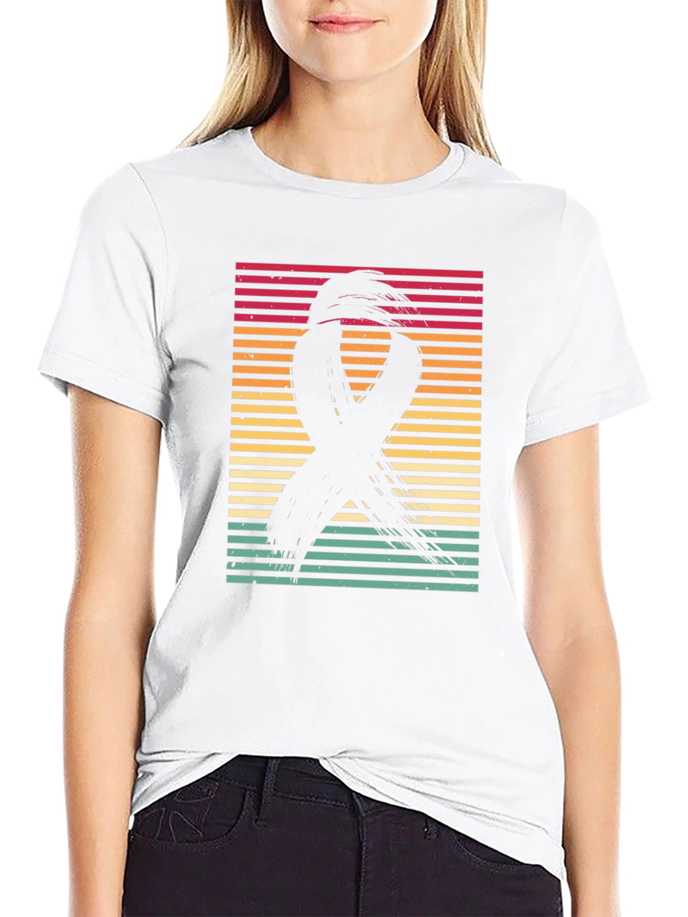 Retro Ribbon Awareness Graphic Tee
