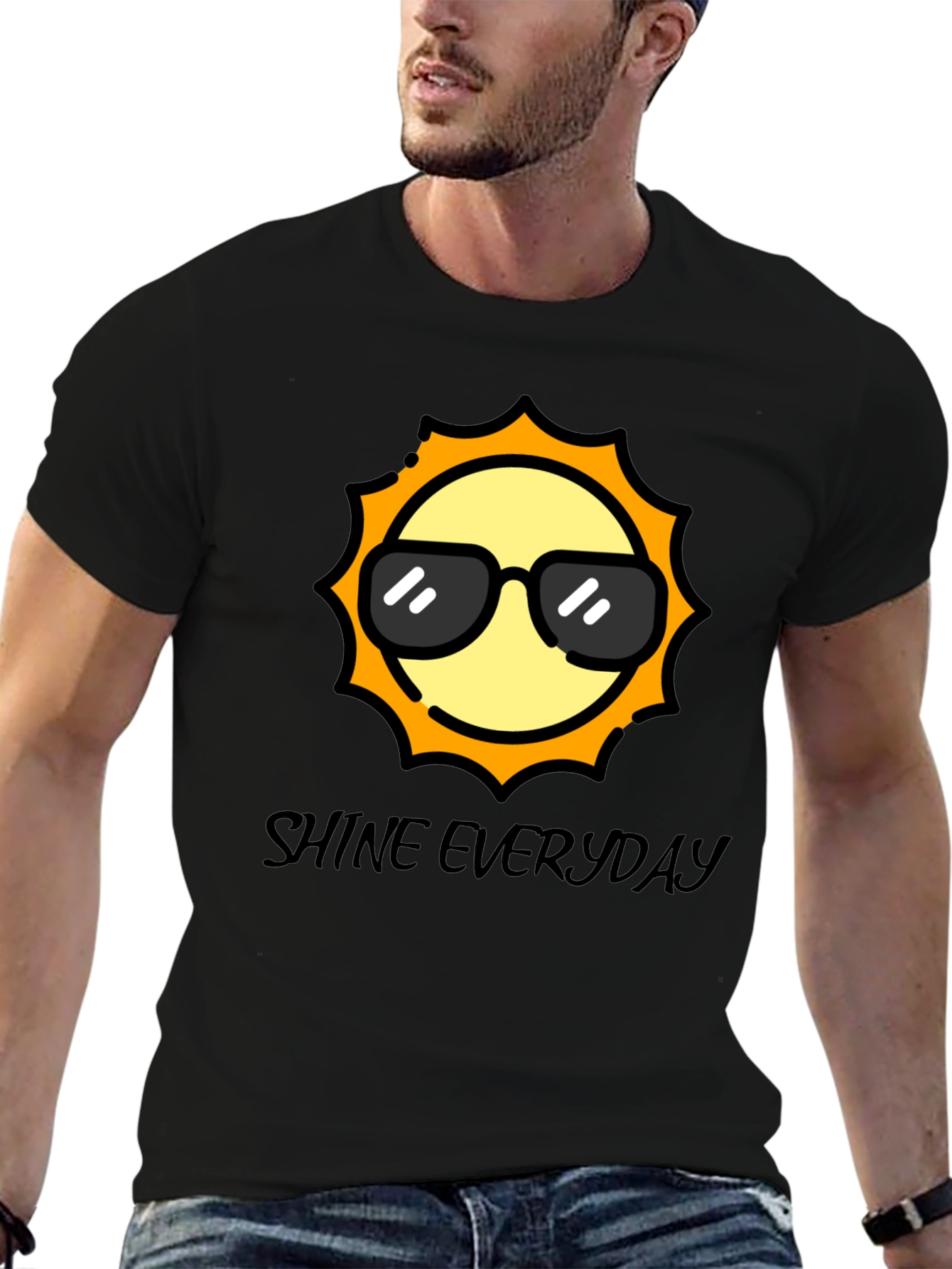 Cool Sun Black T-Shirt - Shine Everyday