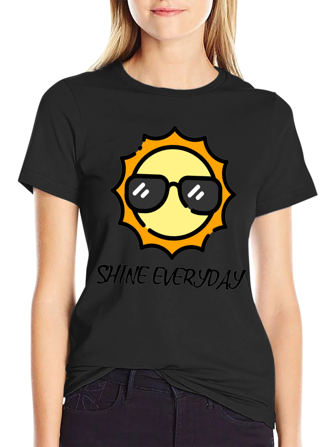 Cool Sun Black T-Shirt - Shine Everyday