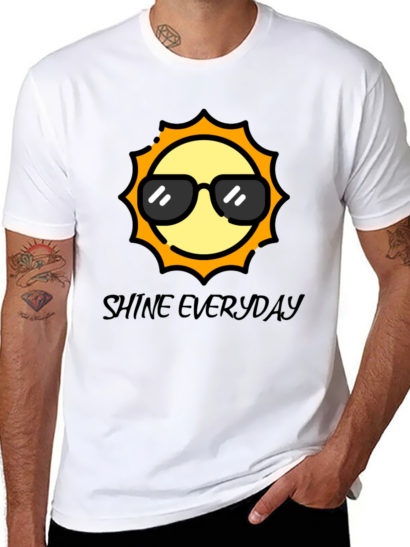 Cool Sun Black T-Shirt - Shine Everyday