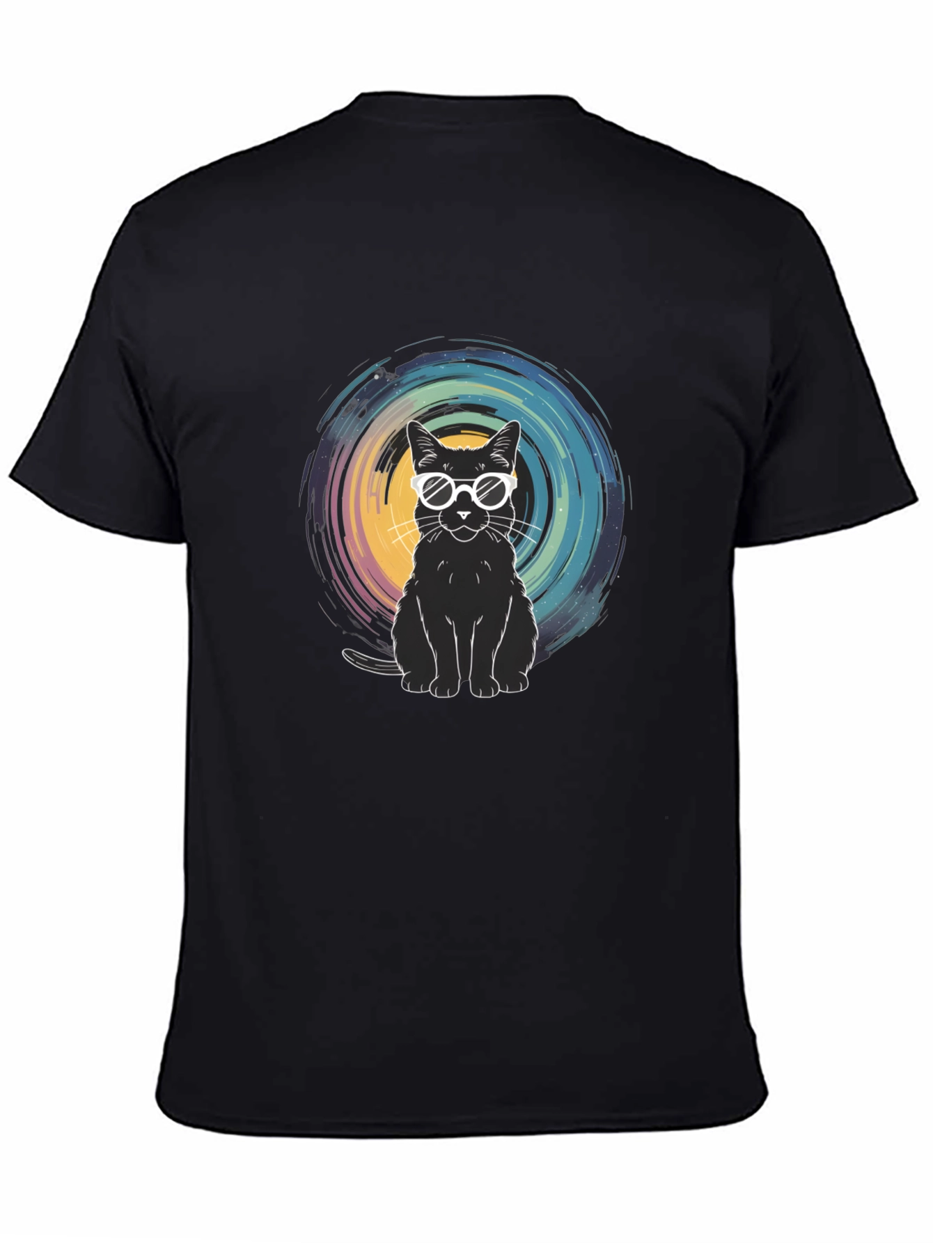 Cool Cat Graphic Tee - Unisex Black T-Shirt