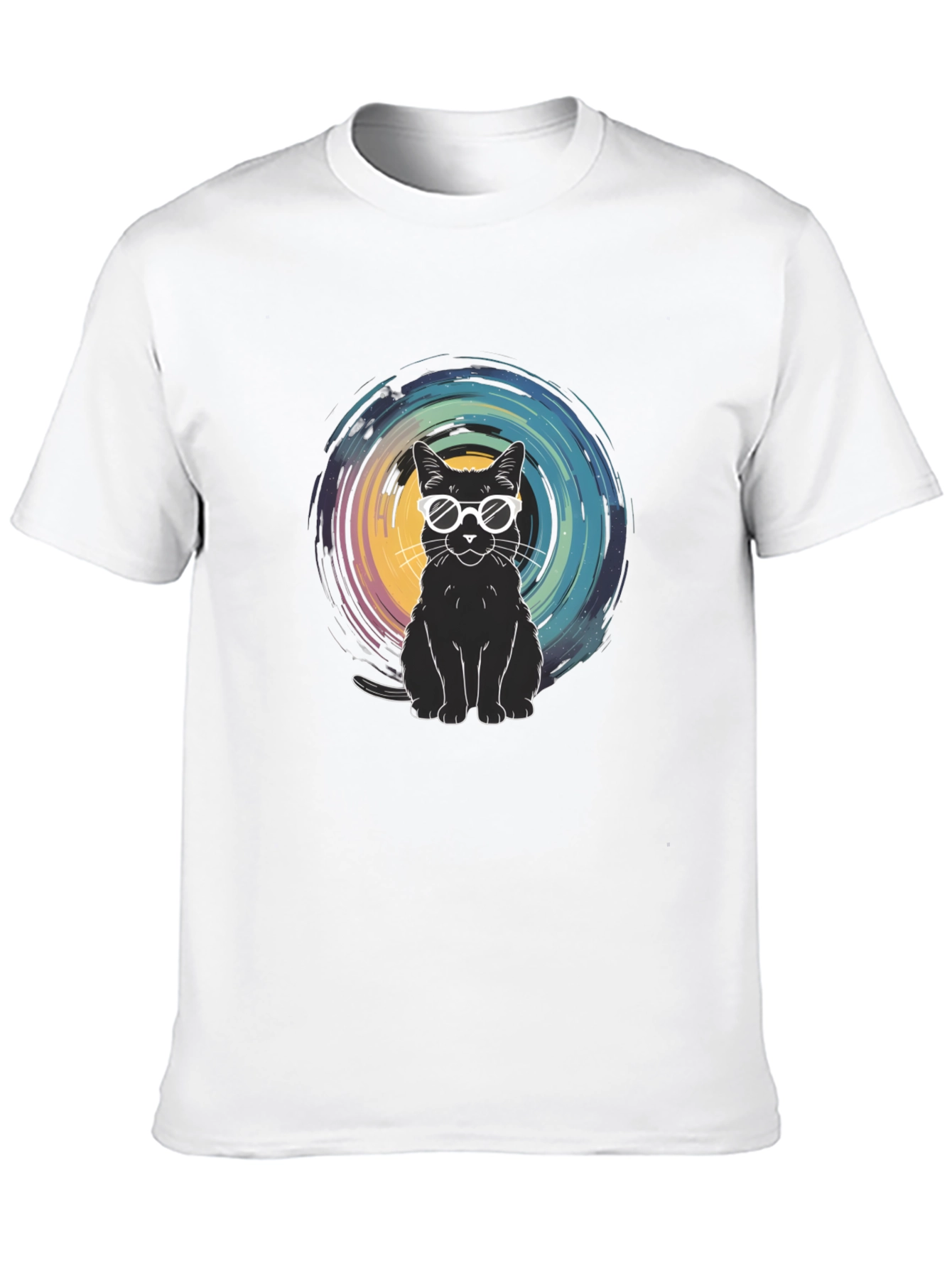 Cool Cat Graphic Tee - Unisex Black T-Shirt