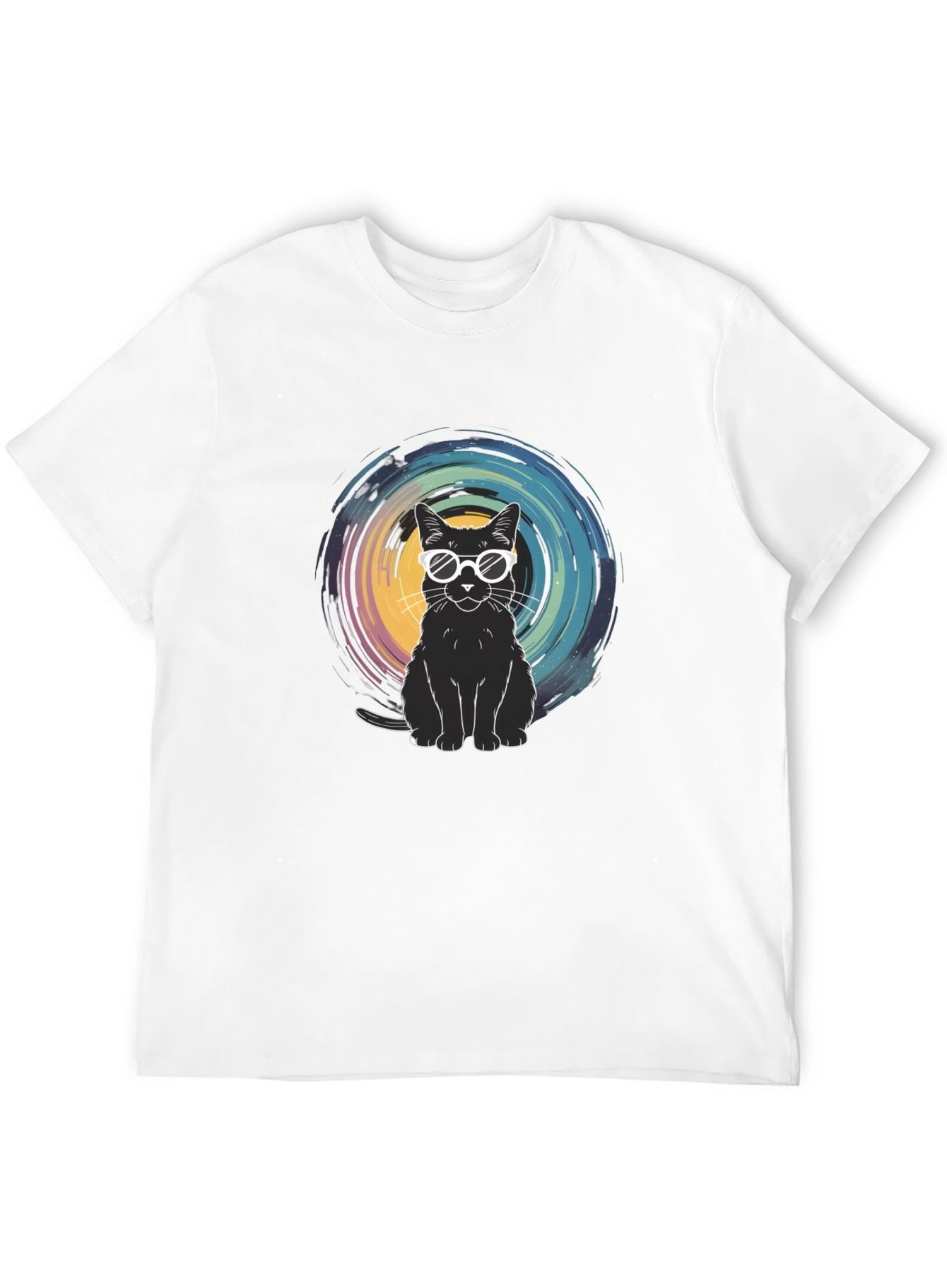 Cool Cat Graphic Tee - Unisex Black T-Shirt