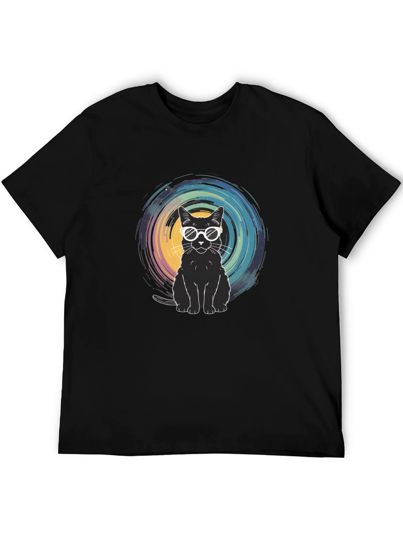 Cool Cat Graphic Tee - Unisex Black T-Shirt