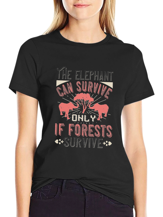 Elephant Conservation Graphic Tee - Save the Forests T-Shirt