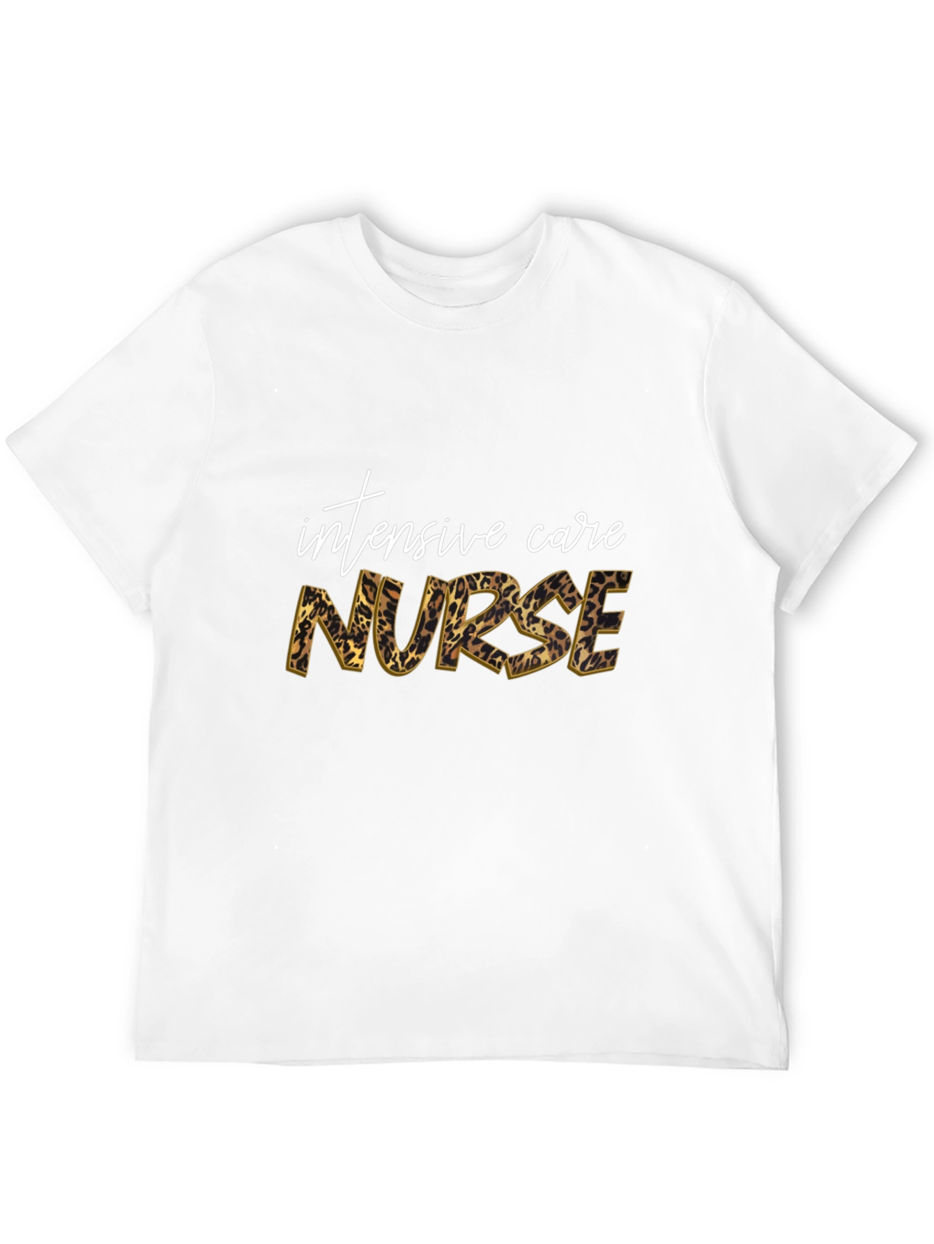 Intensive Care Nurse Leopard Print T-Shirt