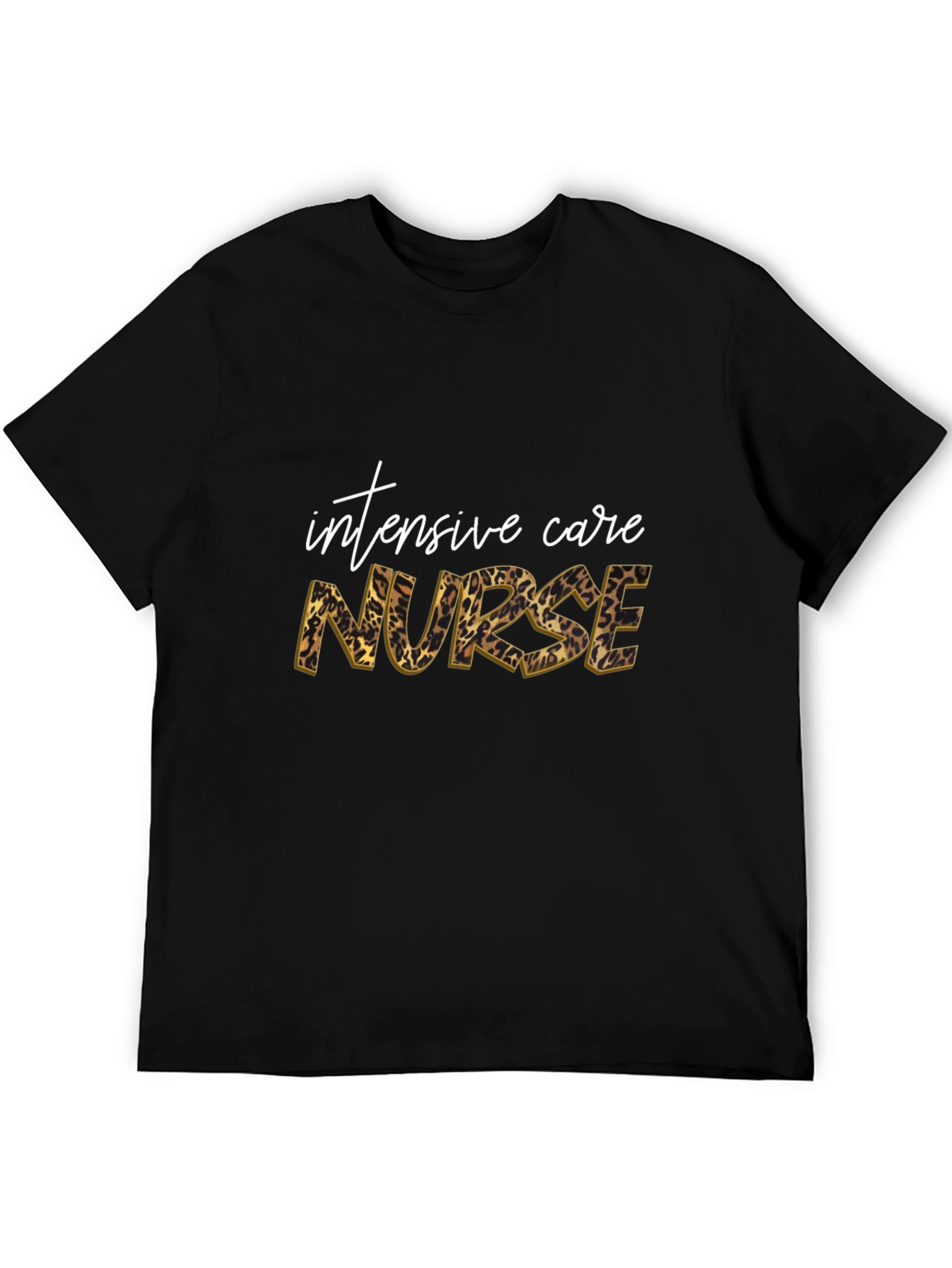 Intensive Care Nurse Leopard Print T-Shirt
