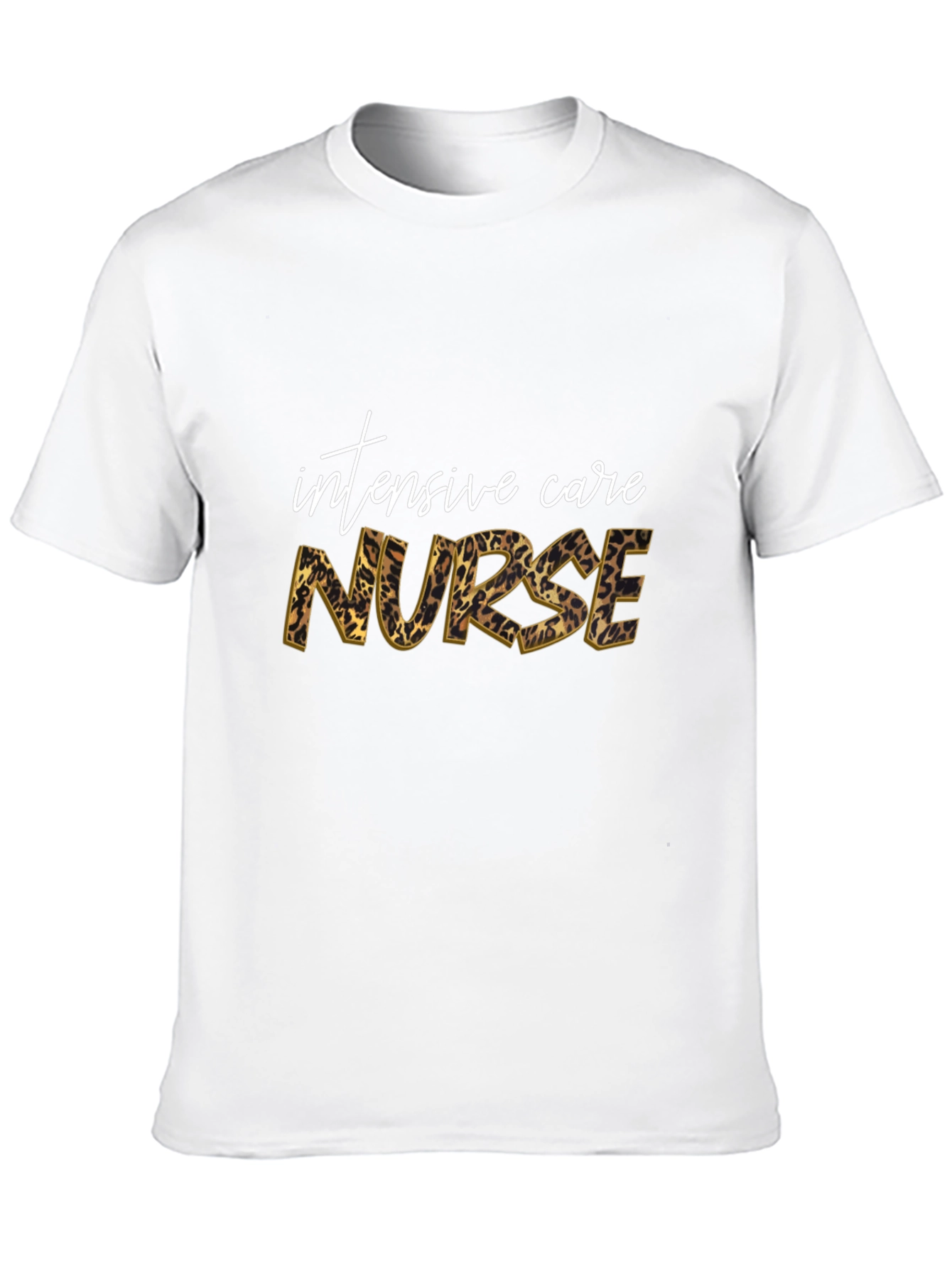 Intensive Care Nurse Leopard Print T-Shirt