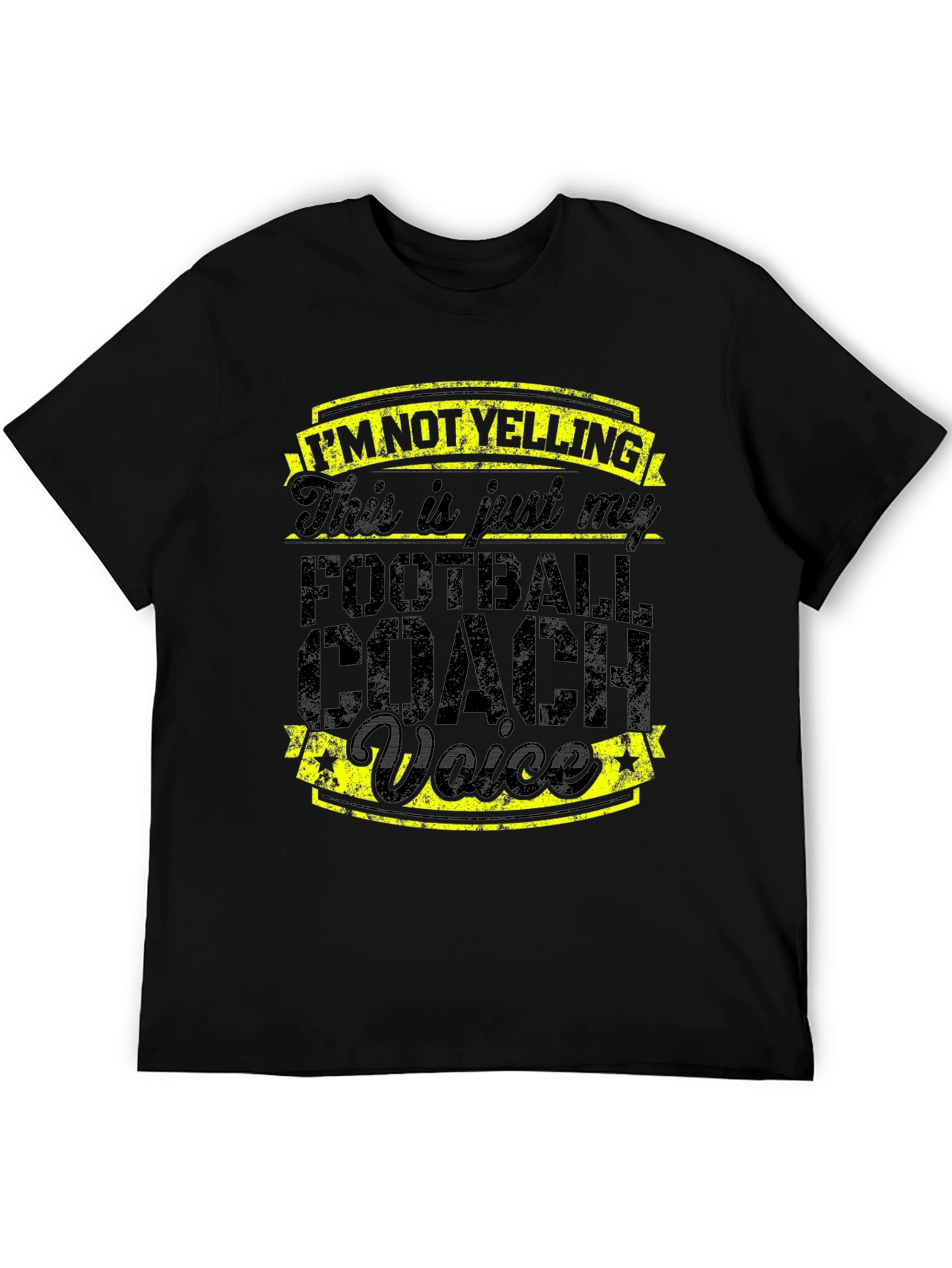 Football Coach Voice T-Shirt - Black