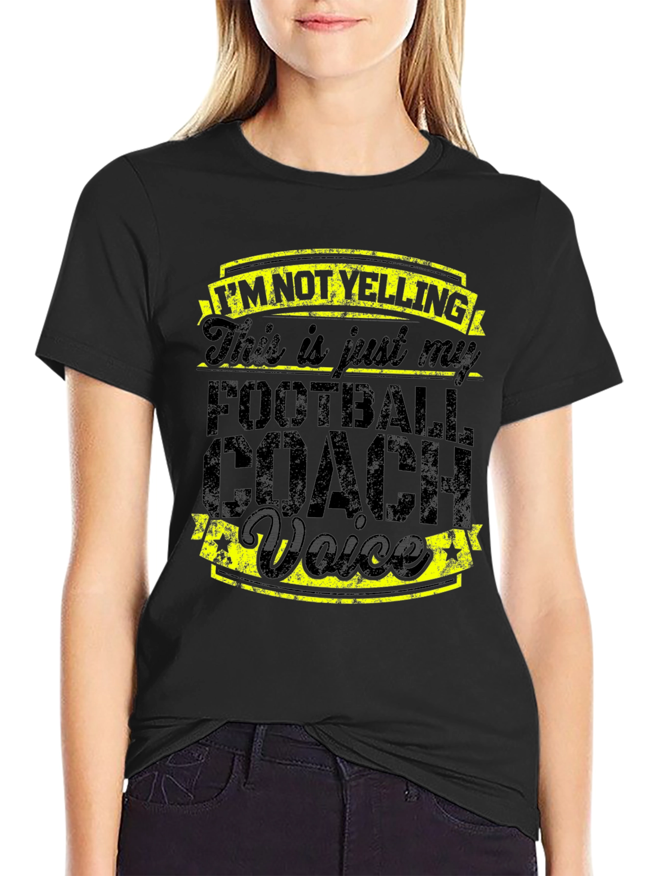 Football Coach Voice T-Shirt - Black