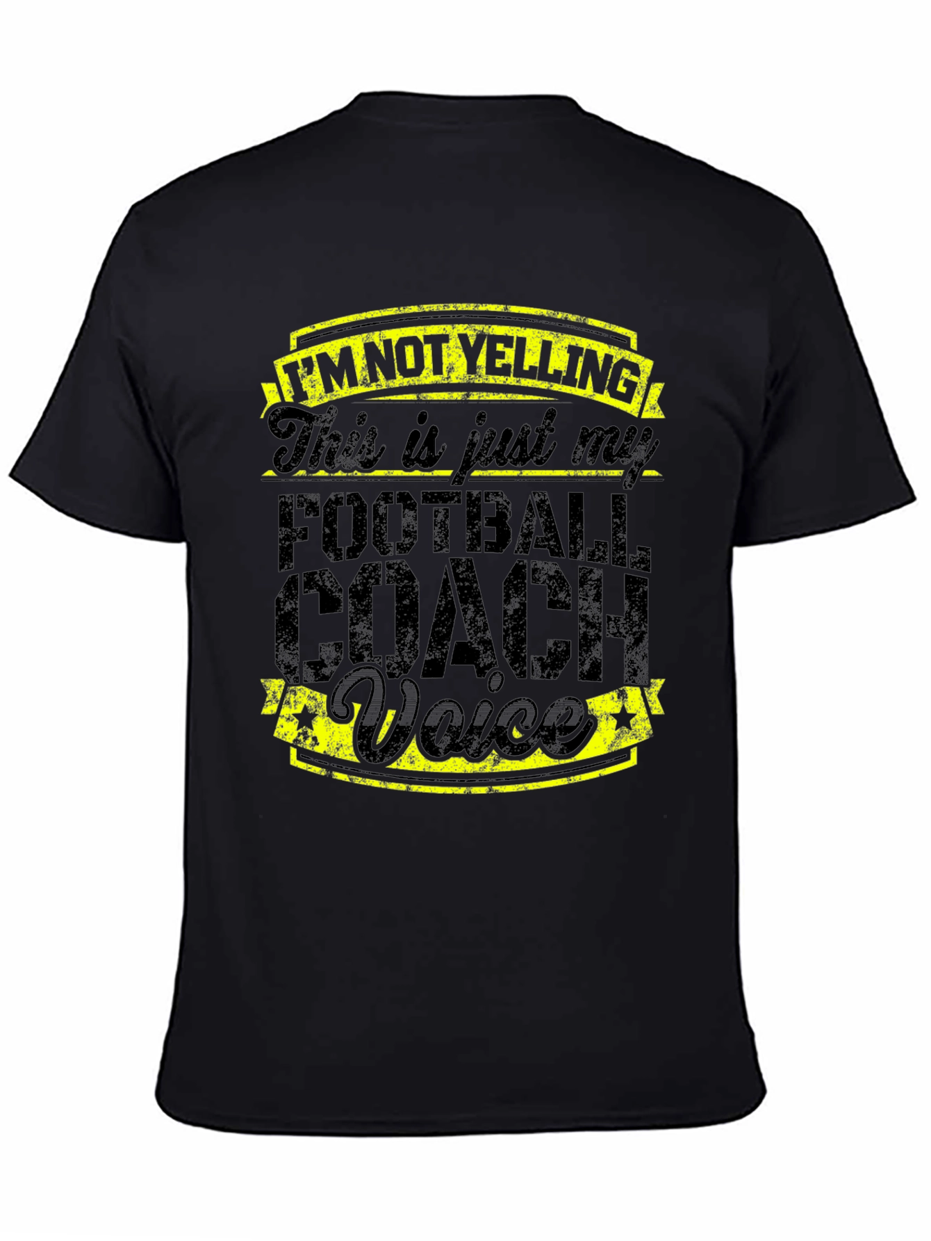 Football Coach Voice T-Shirt - Black
