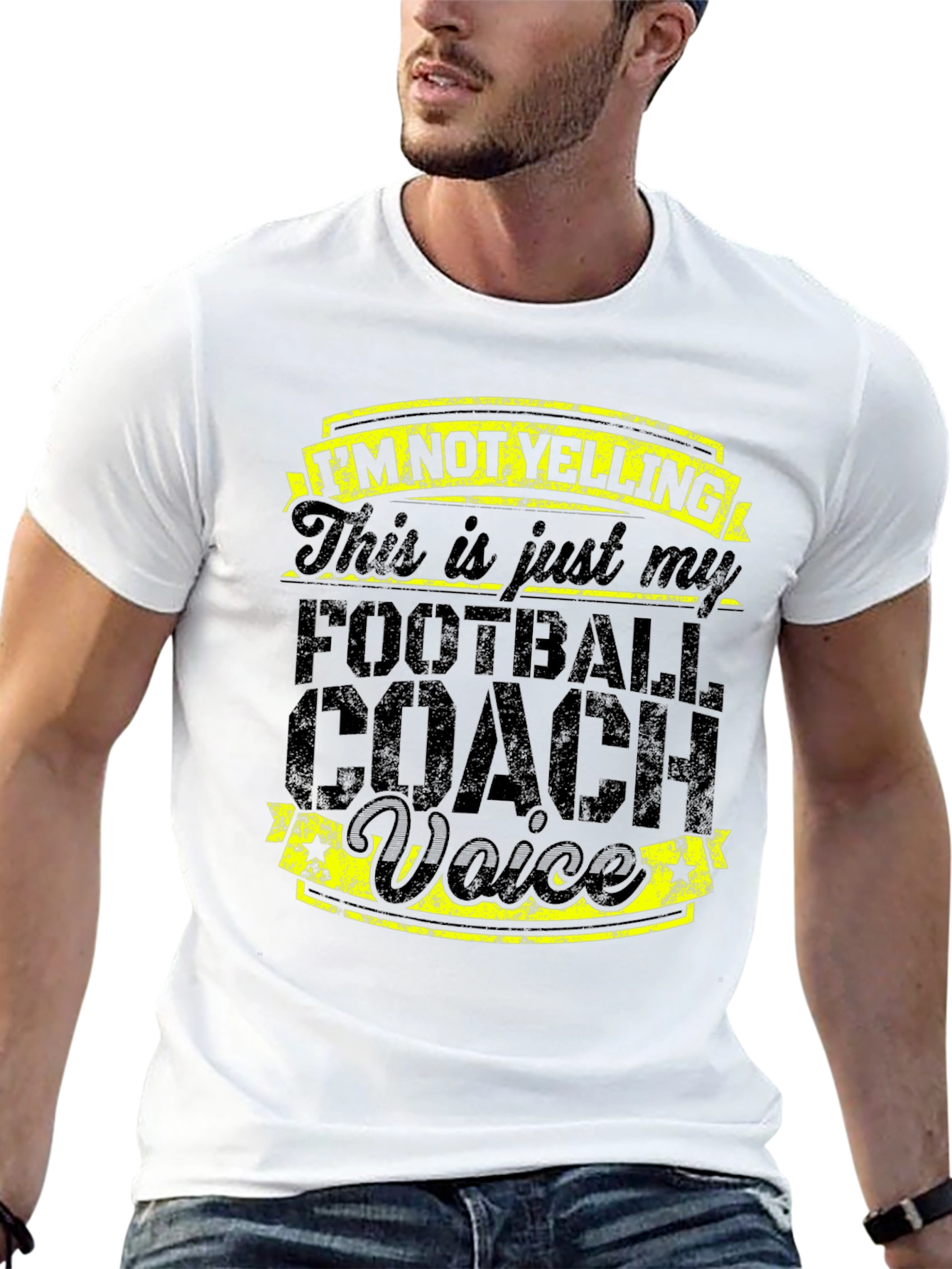 Football Coach Voice T-Shirt - Black