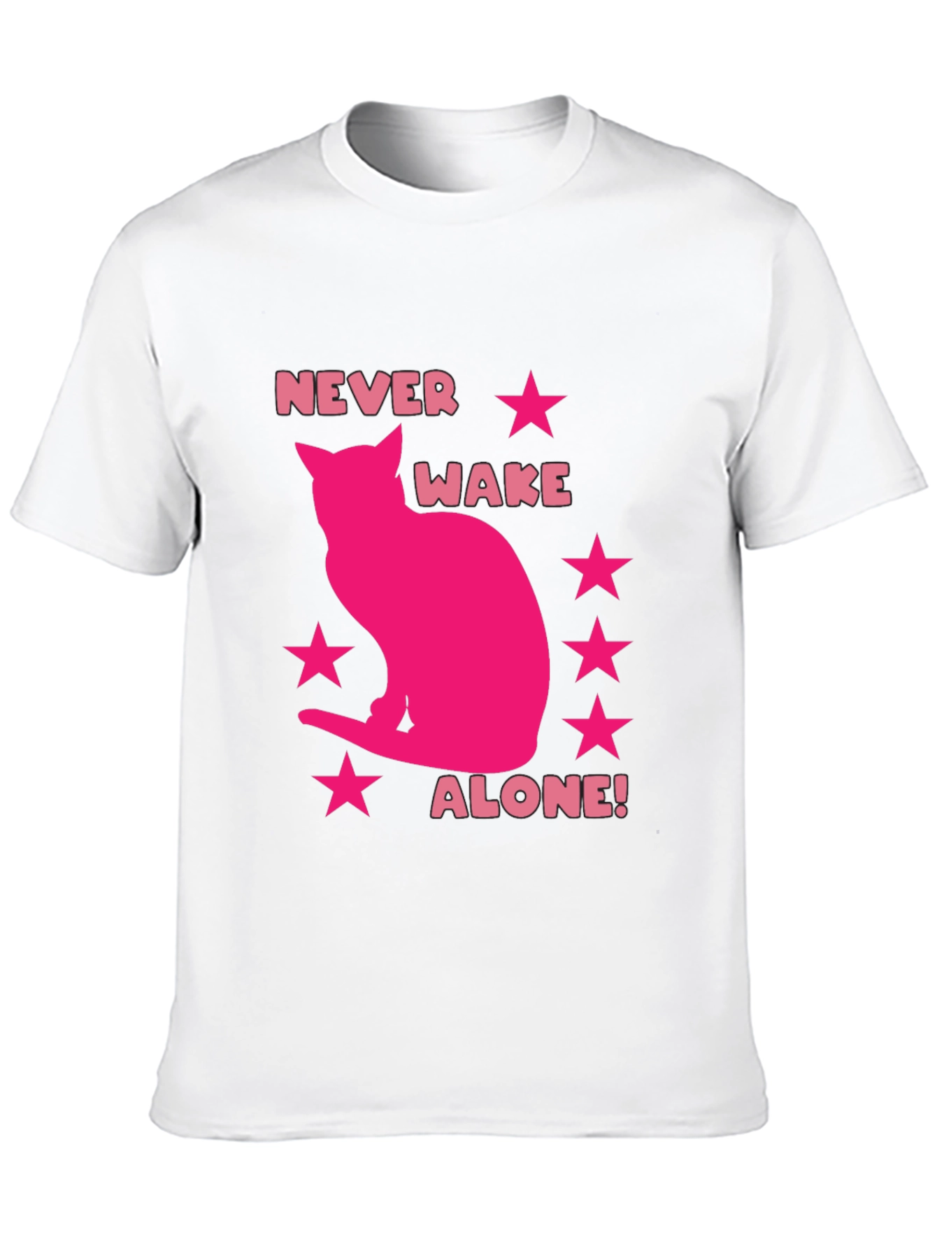 Never Wake Alone T-Shirt - Cat Lover Tee