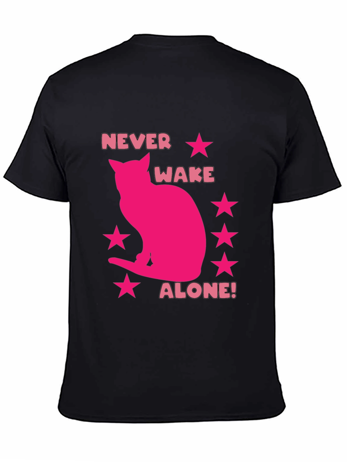 Never Wake Alone T-Shirt - Cat Lover Tee
