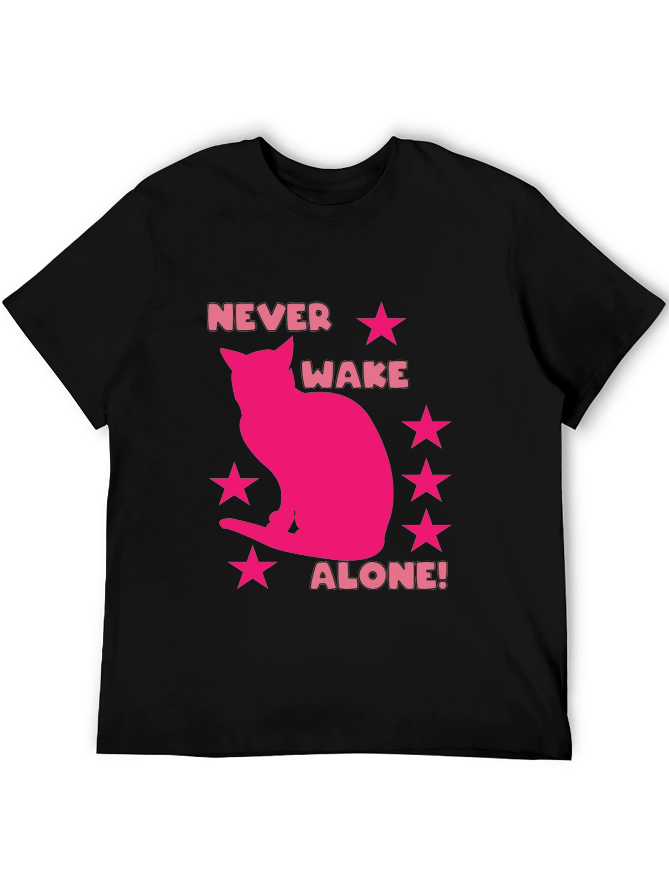 Never Wake Alone T-Shirt - Cat Lover Tee