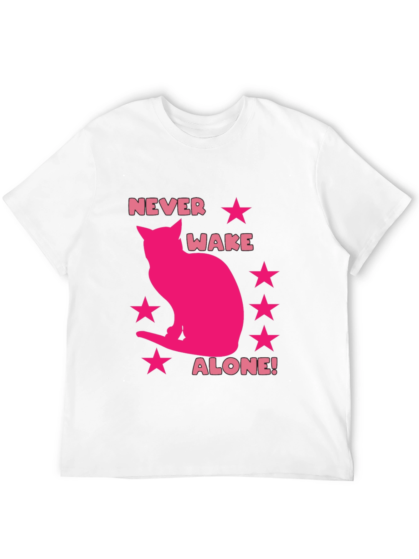Never Wake Alone T-Shirt - Cat Lover Tee