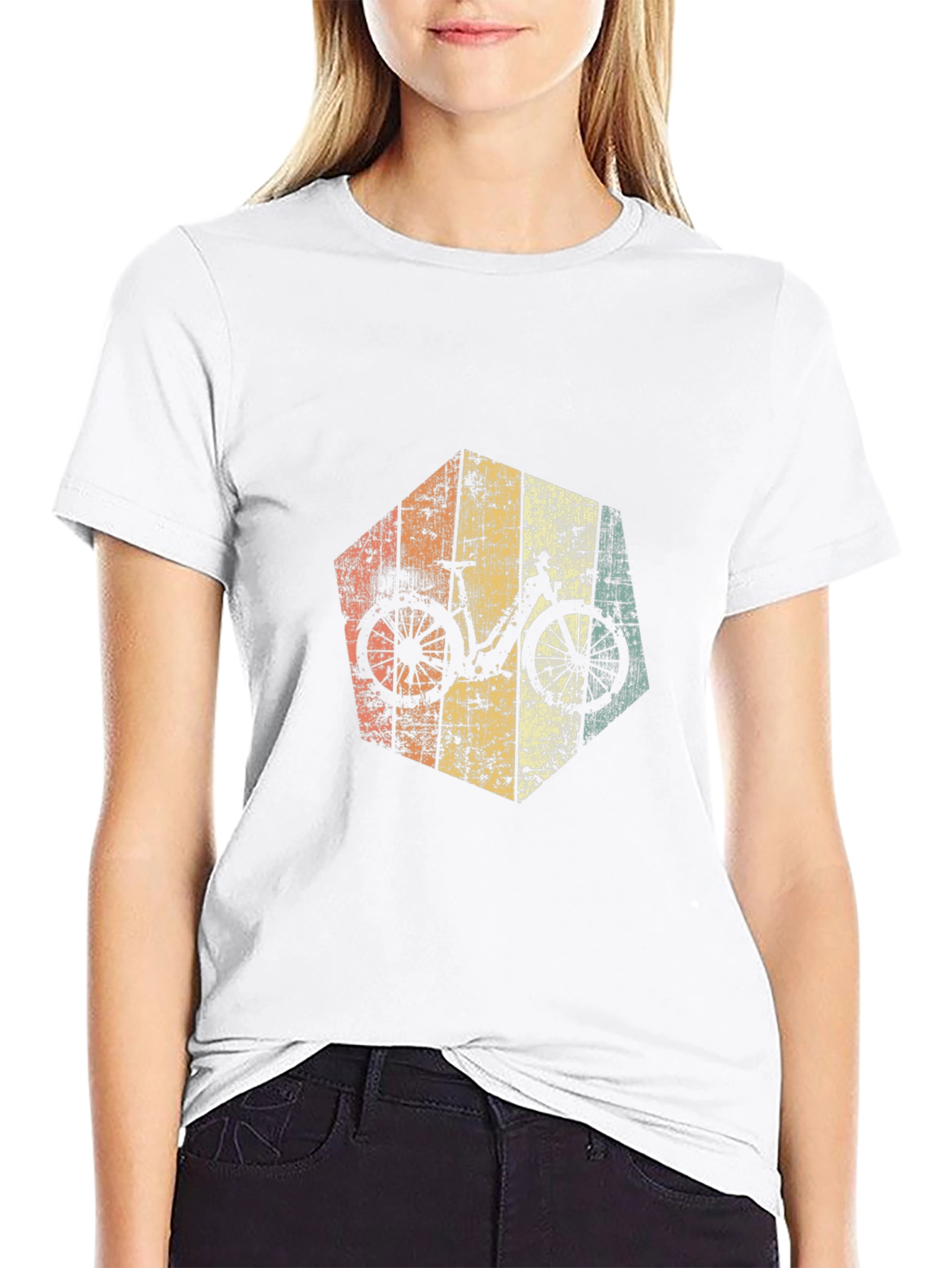 Retro Bicycle Graphic T-Shirt - Black