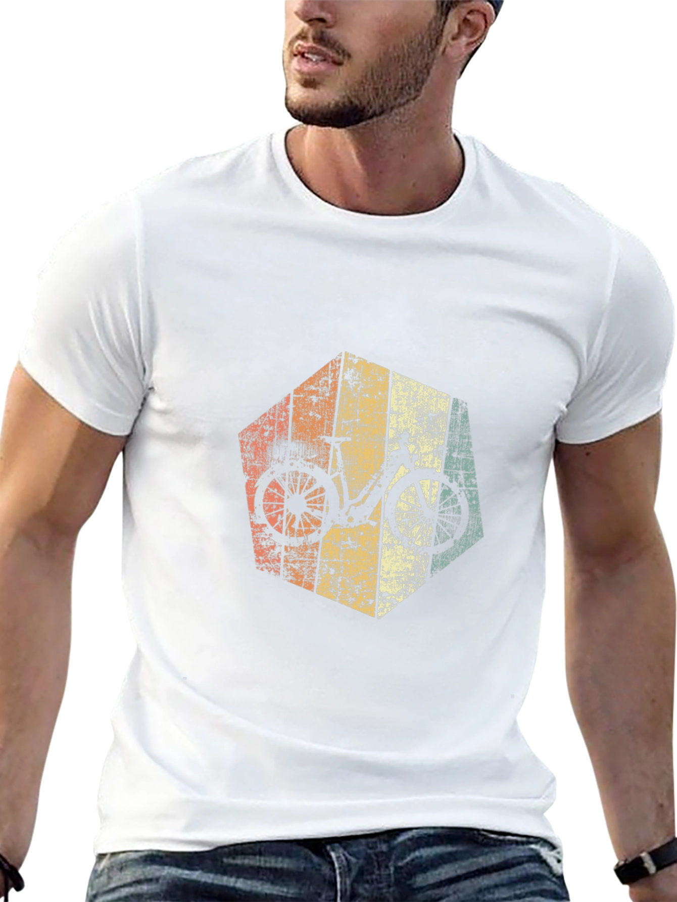 Retro Bicycle Graphic T-Shirt - Black