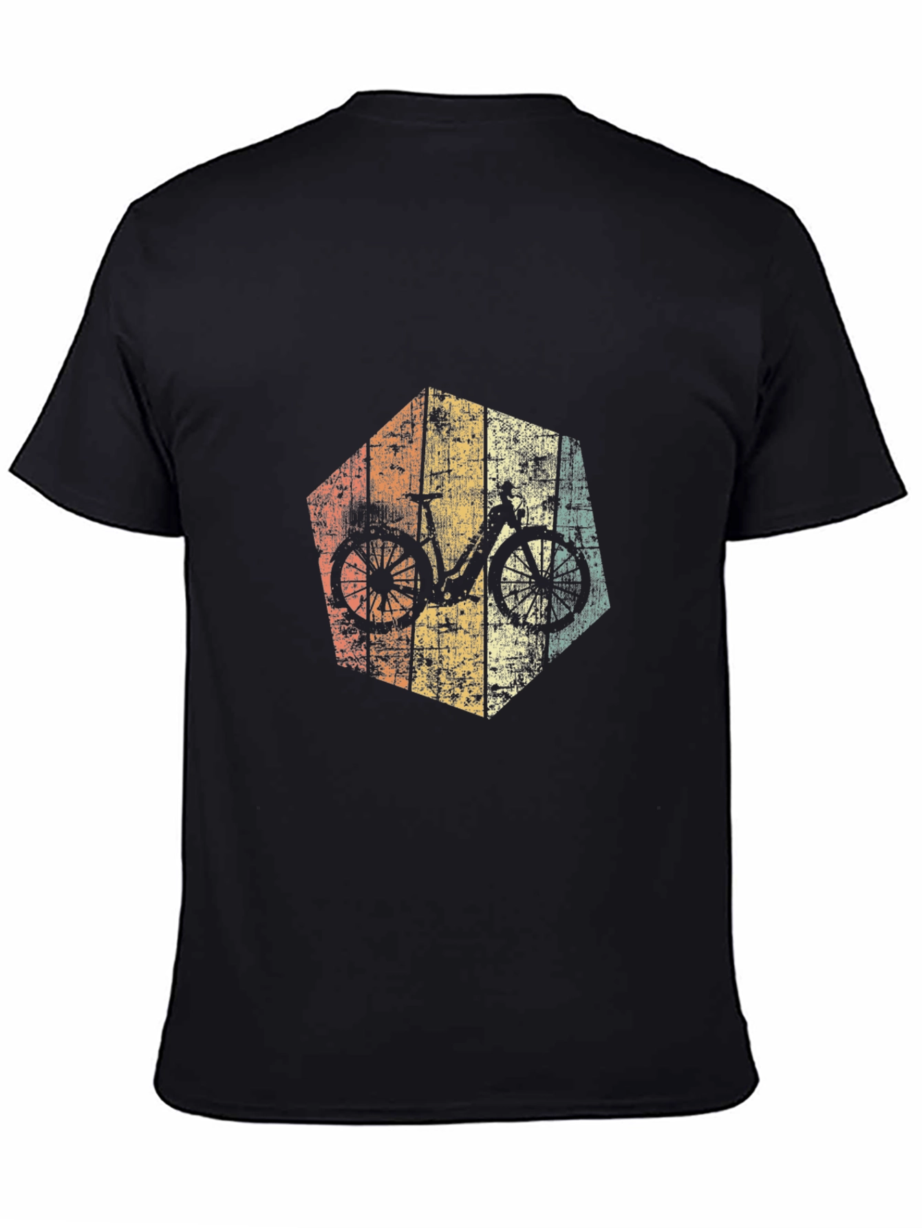 Retro Bicycle Graphic T-Shirt - Black