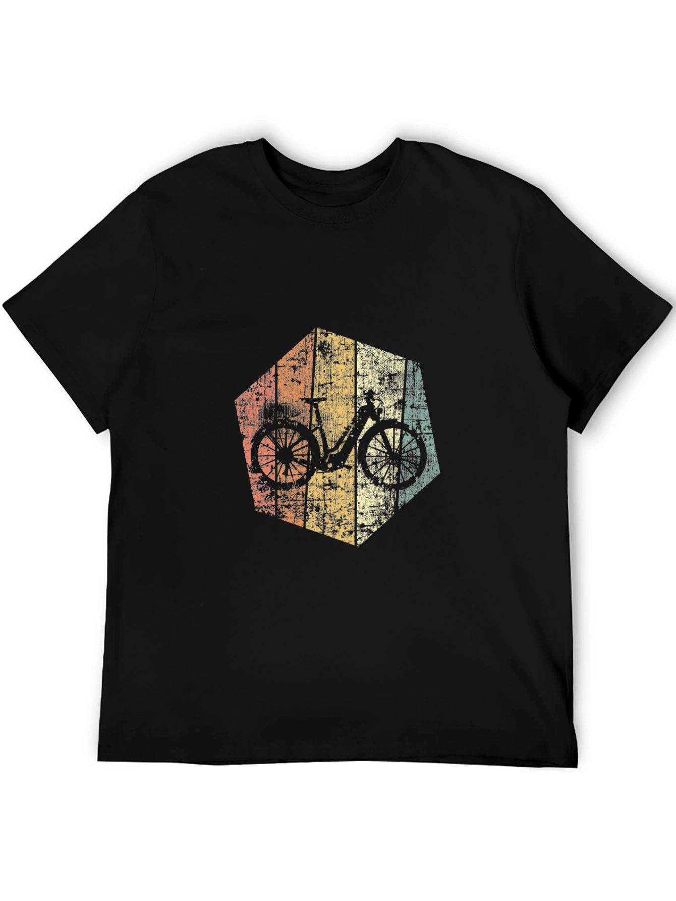 Retro Bicycle Graphic T-Shirt - Black