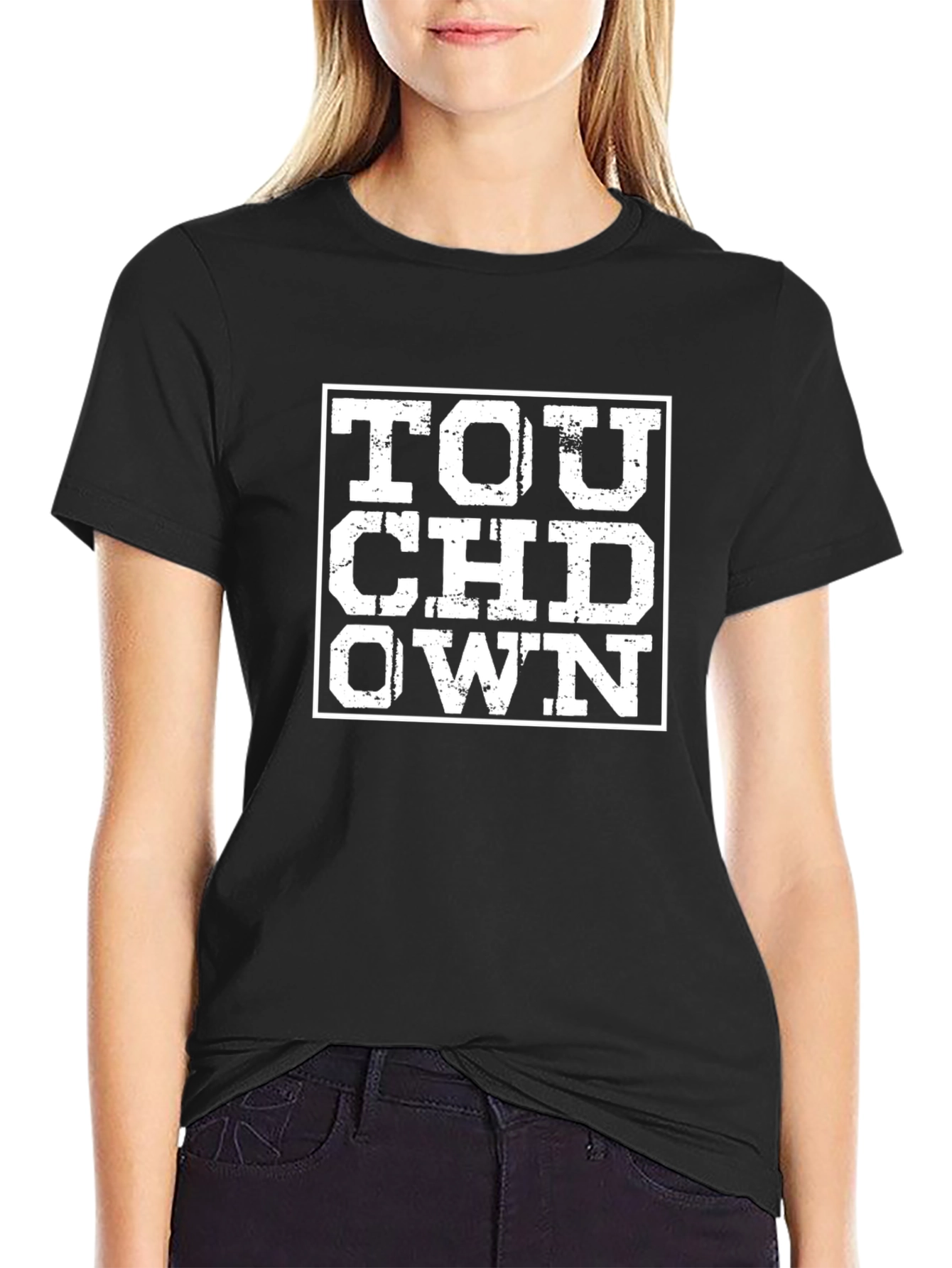 Touchdown Graphic T-Shirt - Black Cotton Tee