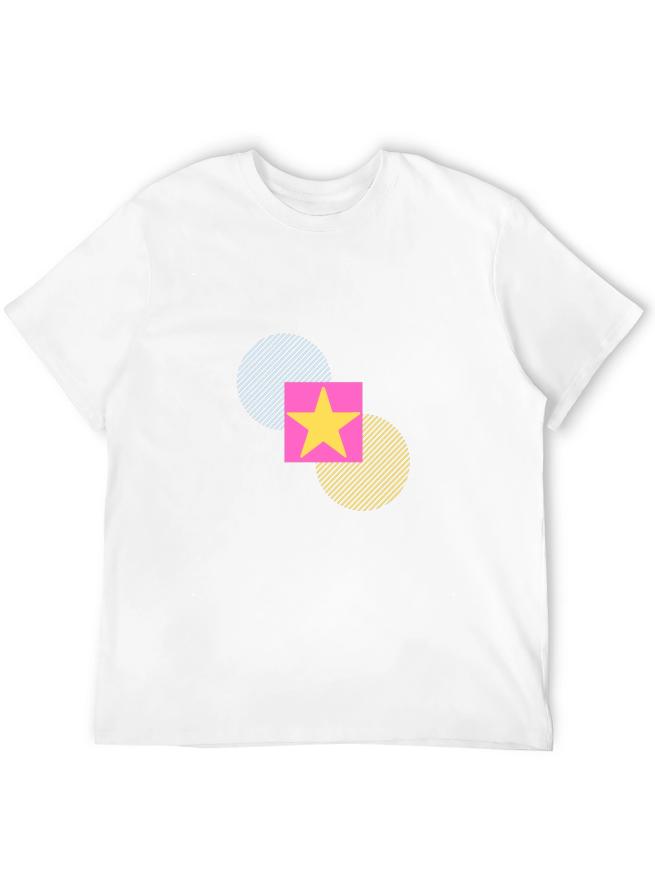 Funky Geometric Star T-Shirt - Black Casual Tee