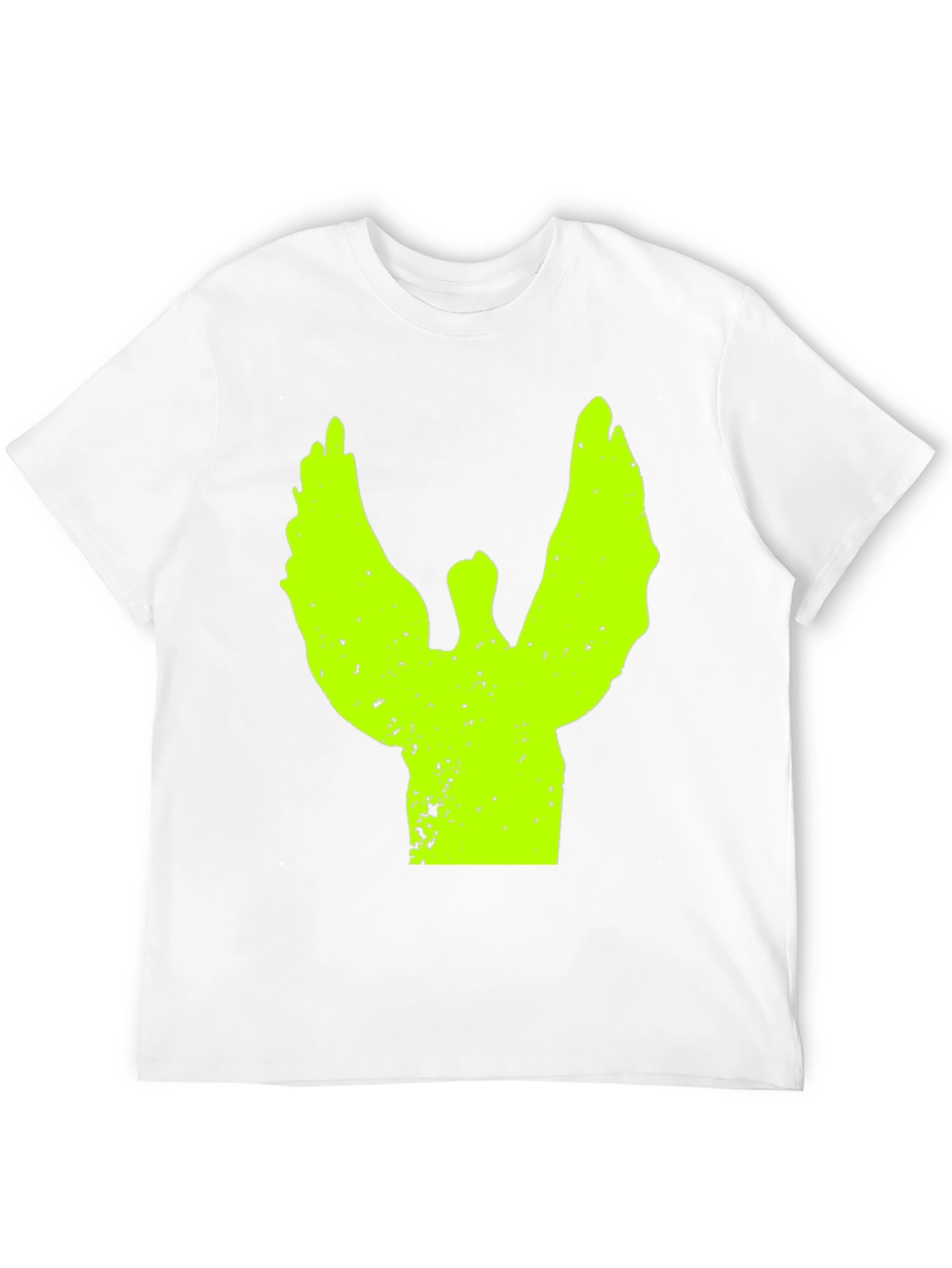 Neon Angel Graphic Print Black T-Shirt