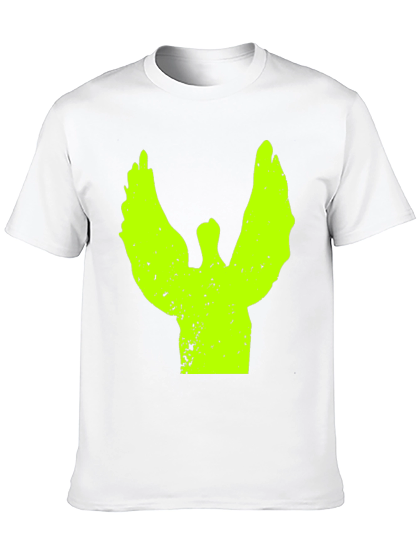 Neon Angel Graphic Print Black T-Shirt