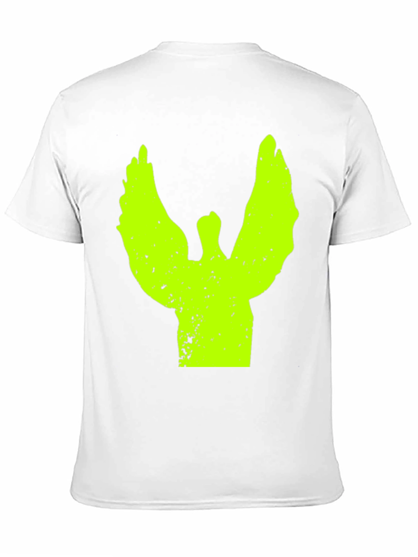 Neon Angel Graphic Print Black T-Shirt