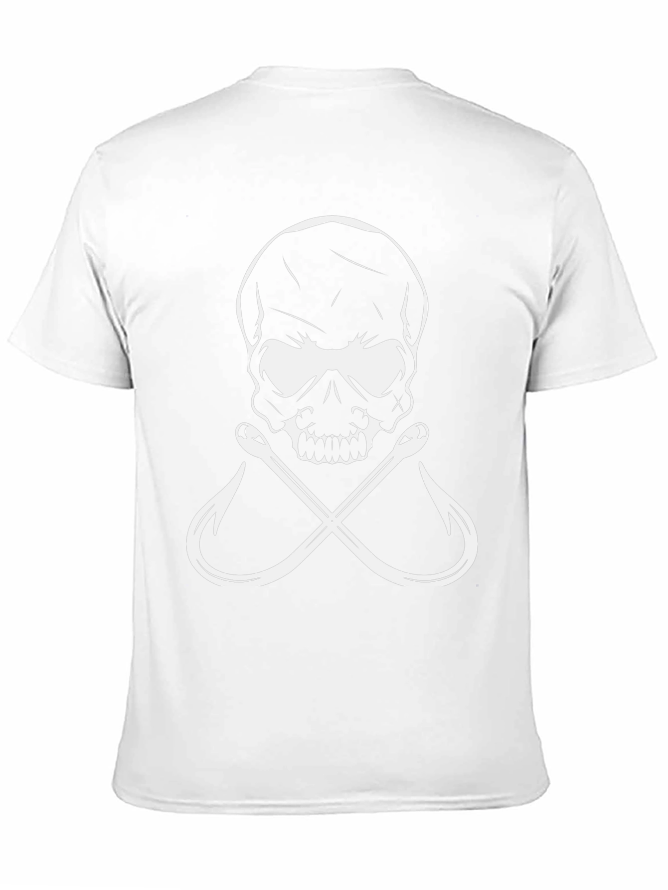Skull & Hooks Graphic Tee - Black Cotton T-Shirt