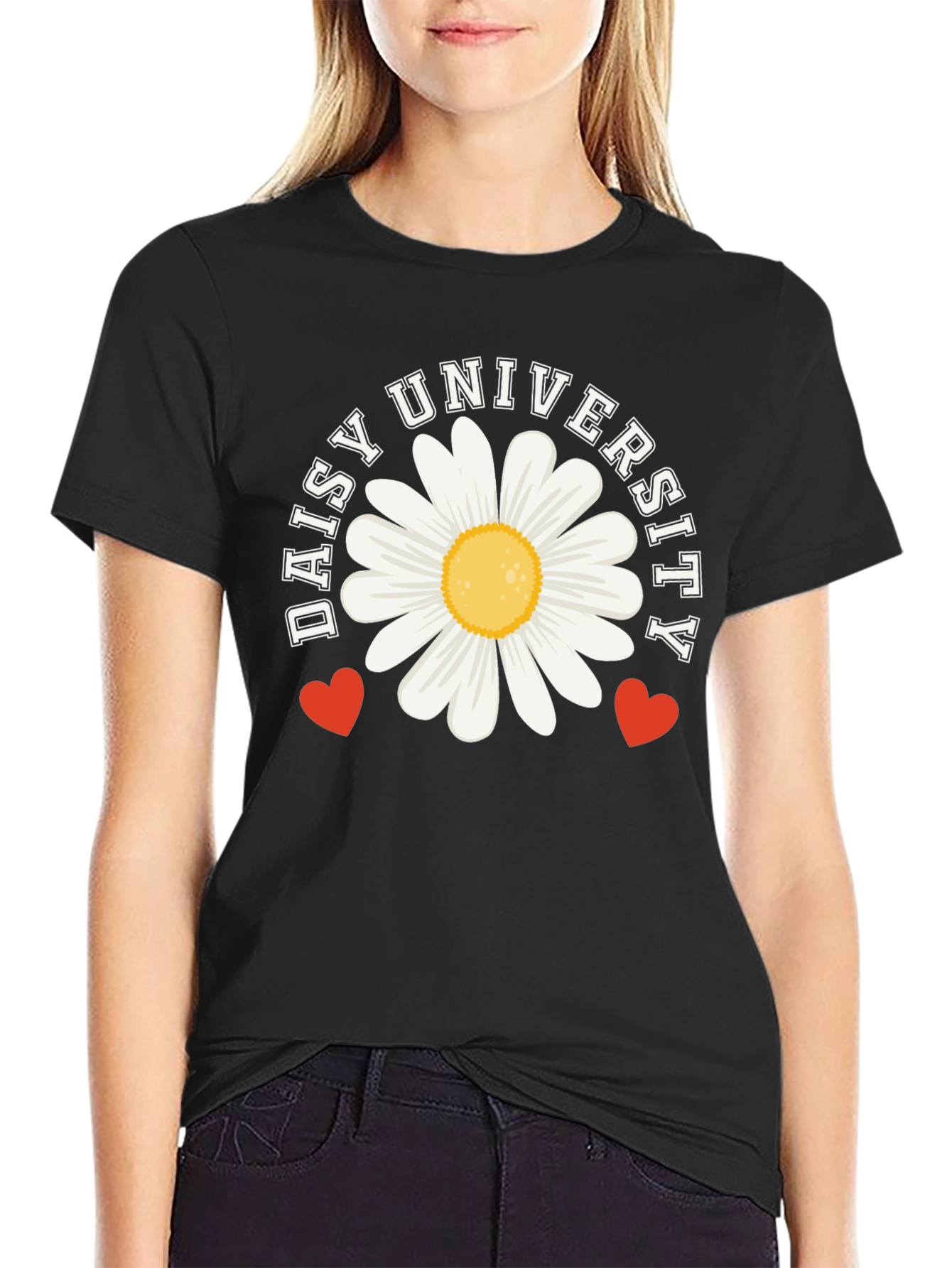 Daisy University Graphic T-Shirt - Black