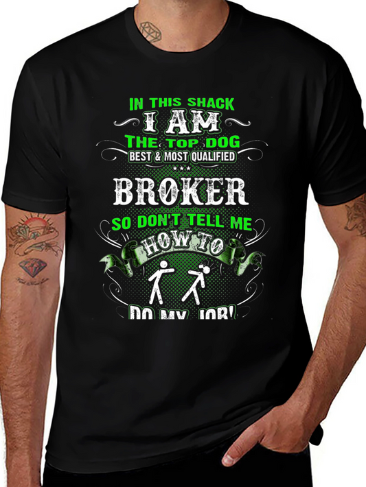 Funny Broker Graphic T-Shirt