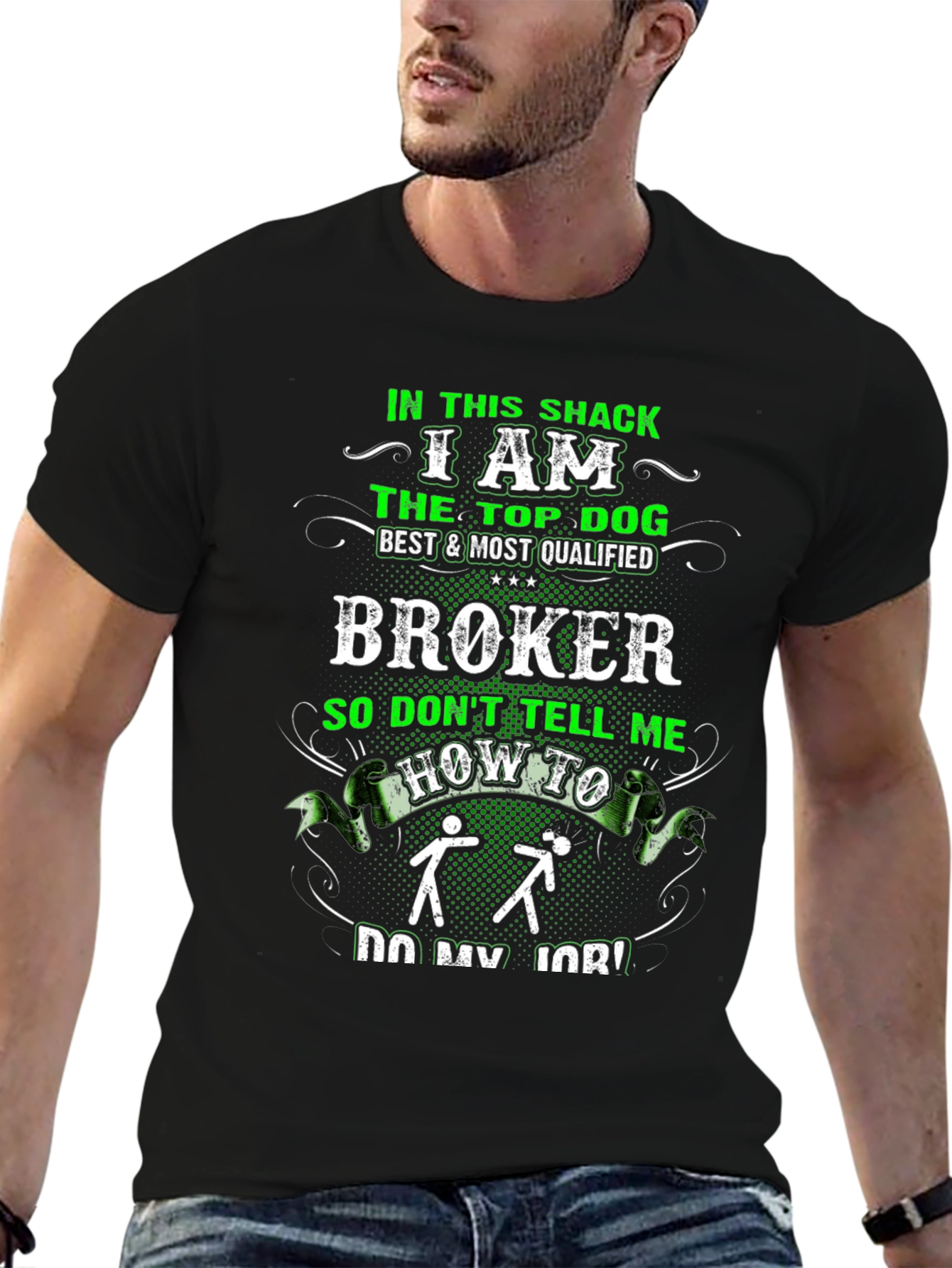 Funny Broker Graphic T-Shirt