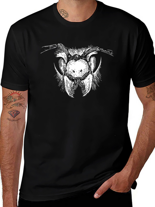 Bee Graphic T-Shirt - Black Cotton Tee