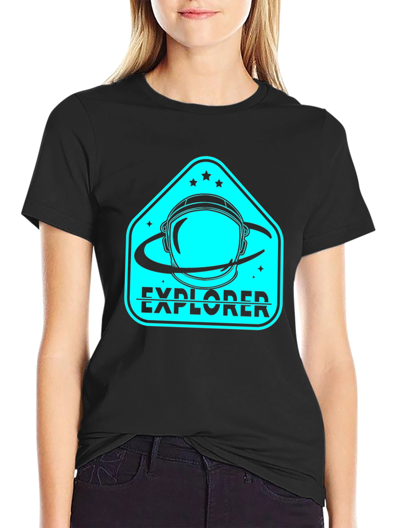 Explorer Astronaut Black T-Shirt