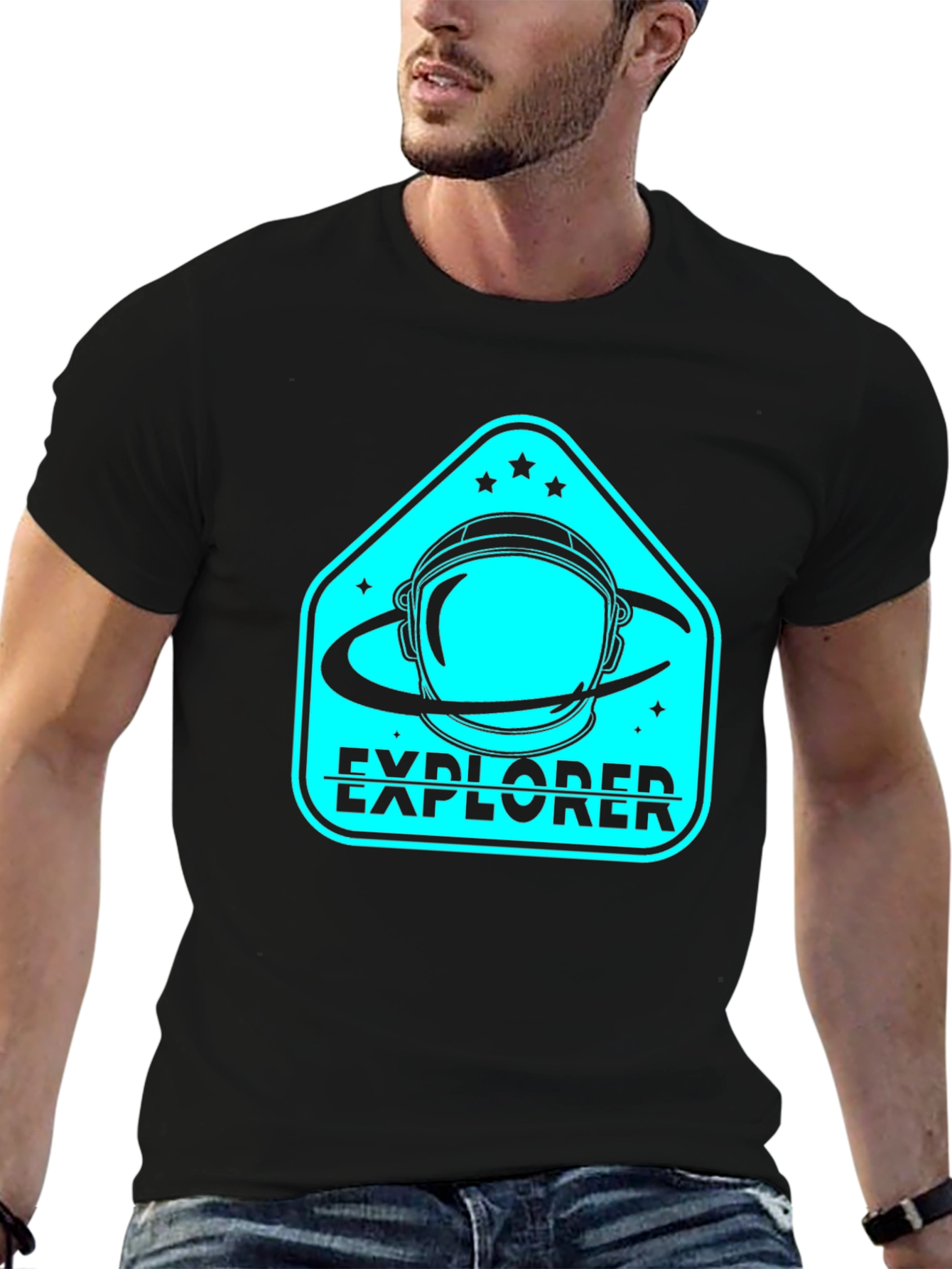 Explorer Astronaut Black T-Shirt