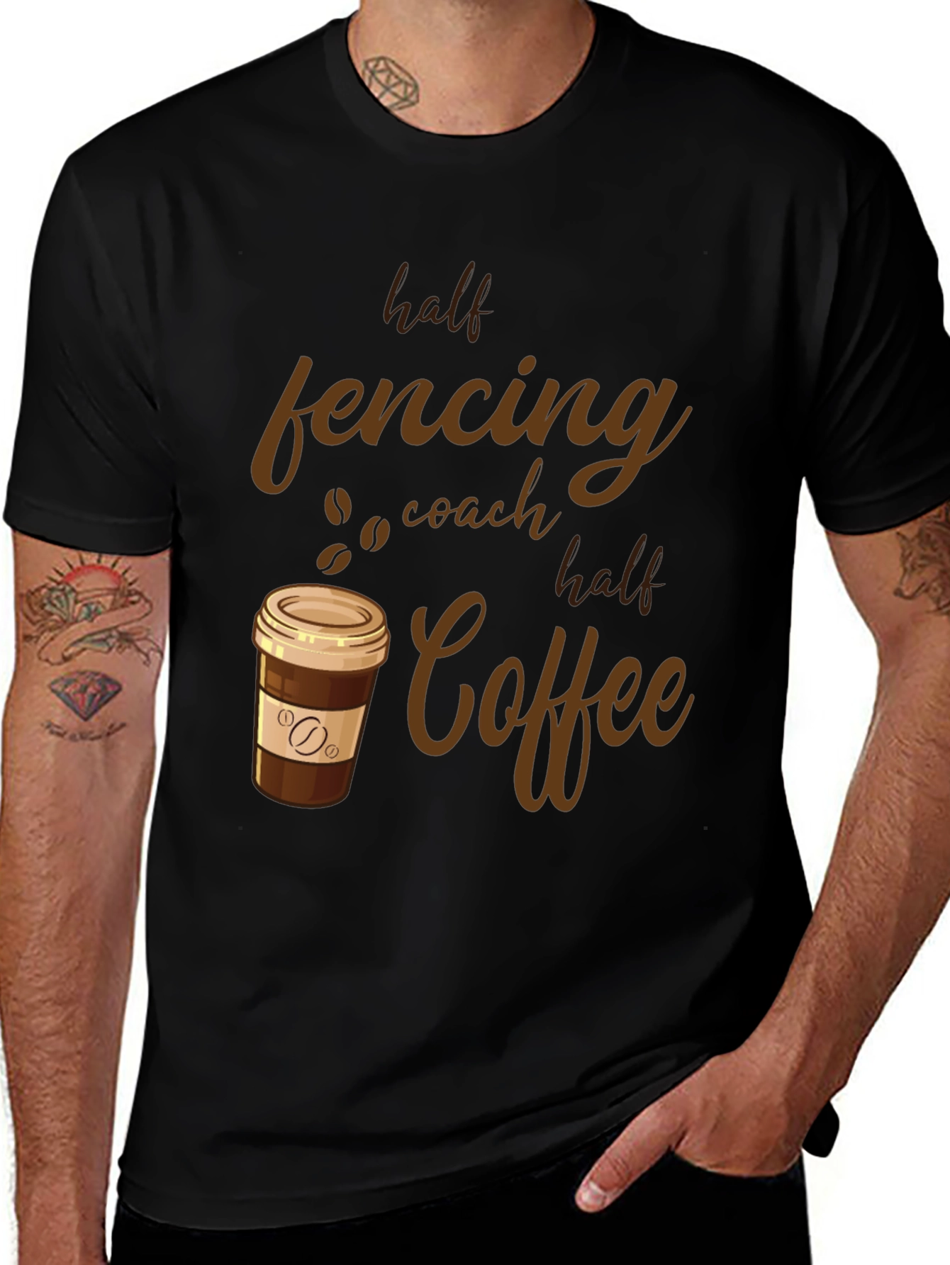 Fencing Coach & Coffee T-Shirt