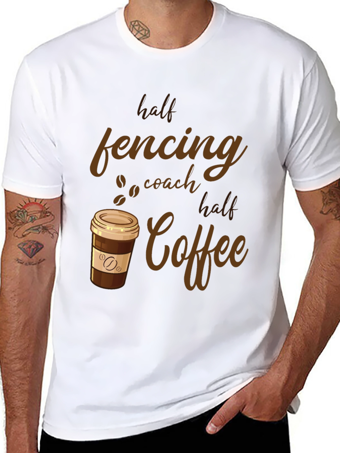 Fencing Coach & Coffee T-Shirt