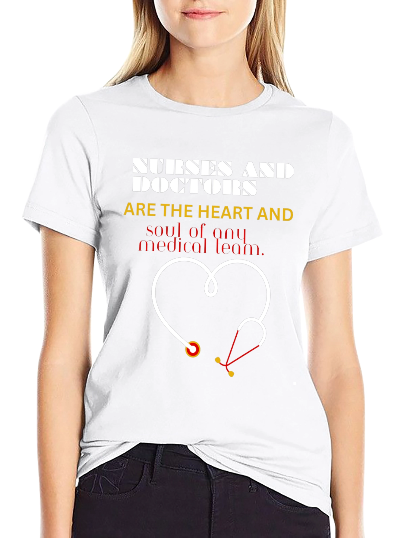 Nurses & Doctors Heart Stethoscope Graphic Tee
