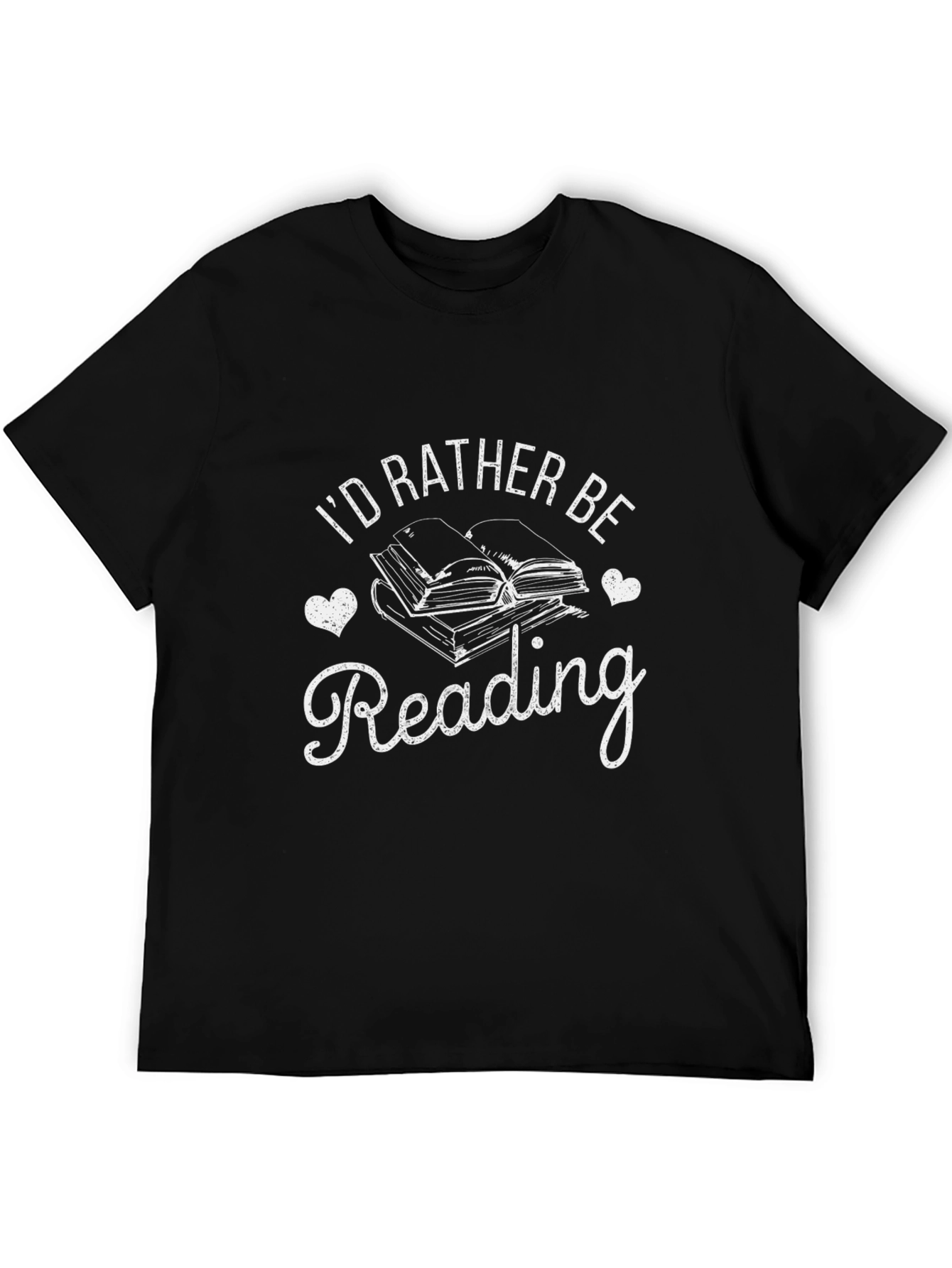 Id Rather Be Reading Black T-Shirt