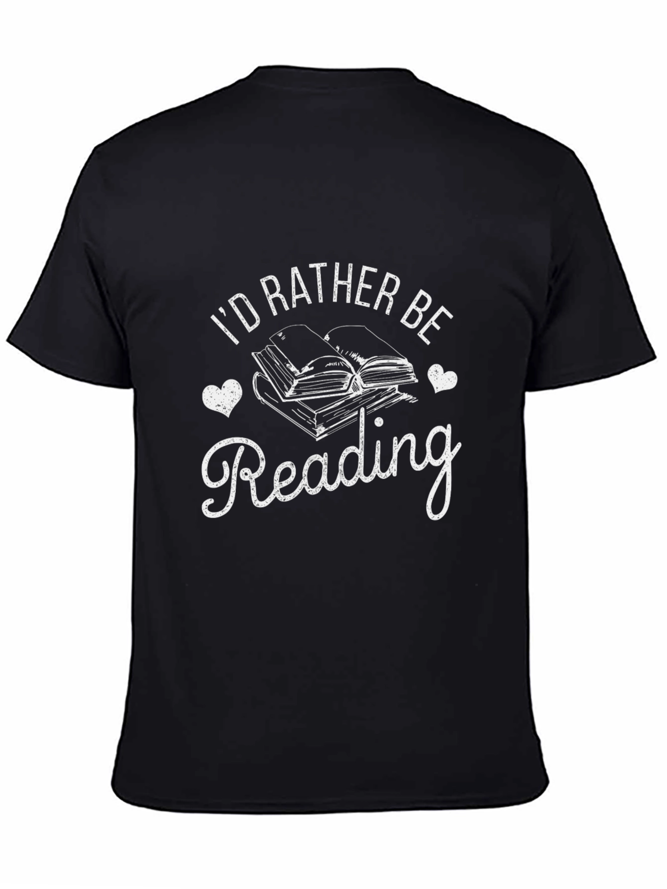 Id Rather Be Reading Black T-Shirt
