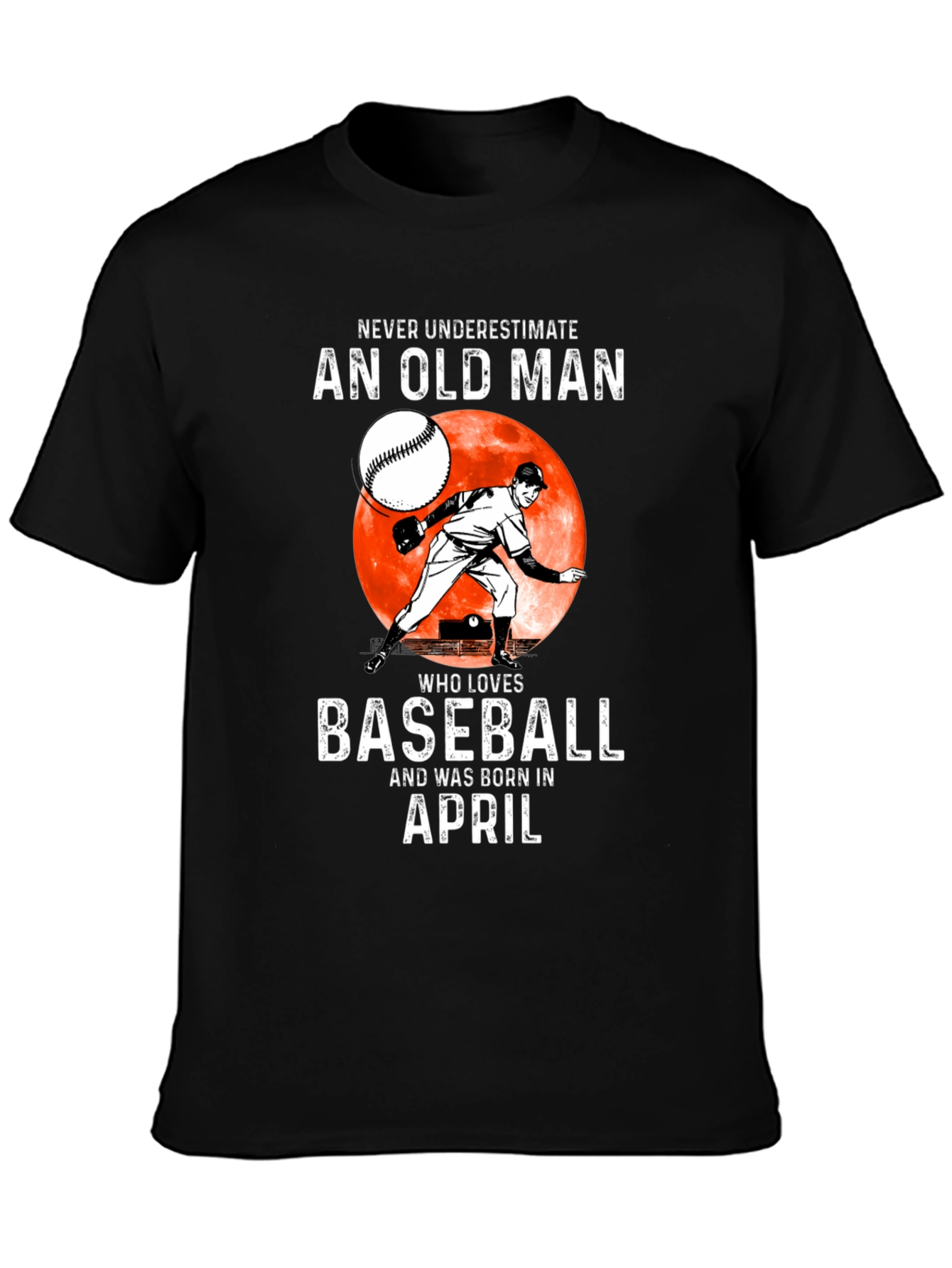 Baseball Lover April Birthday T-Shirt