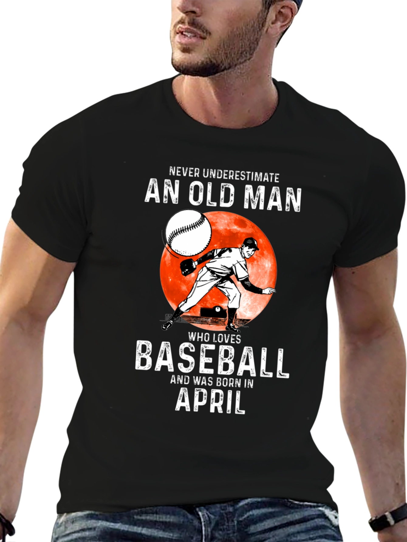 Baseball Lover April Birthday T-Shirt