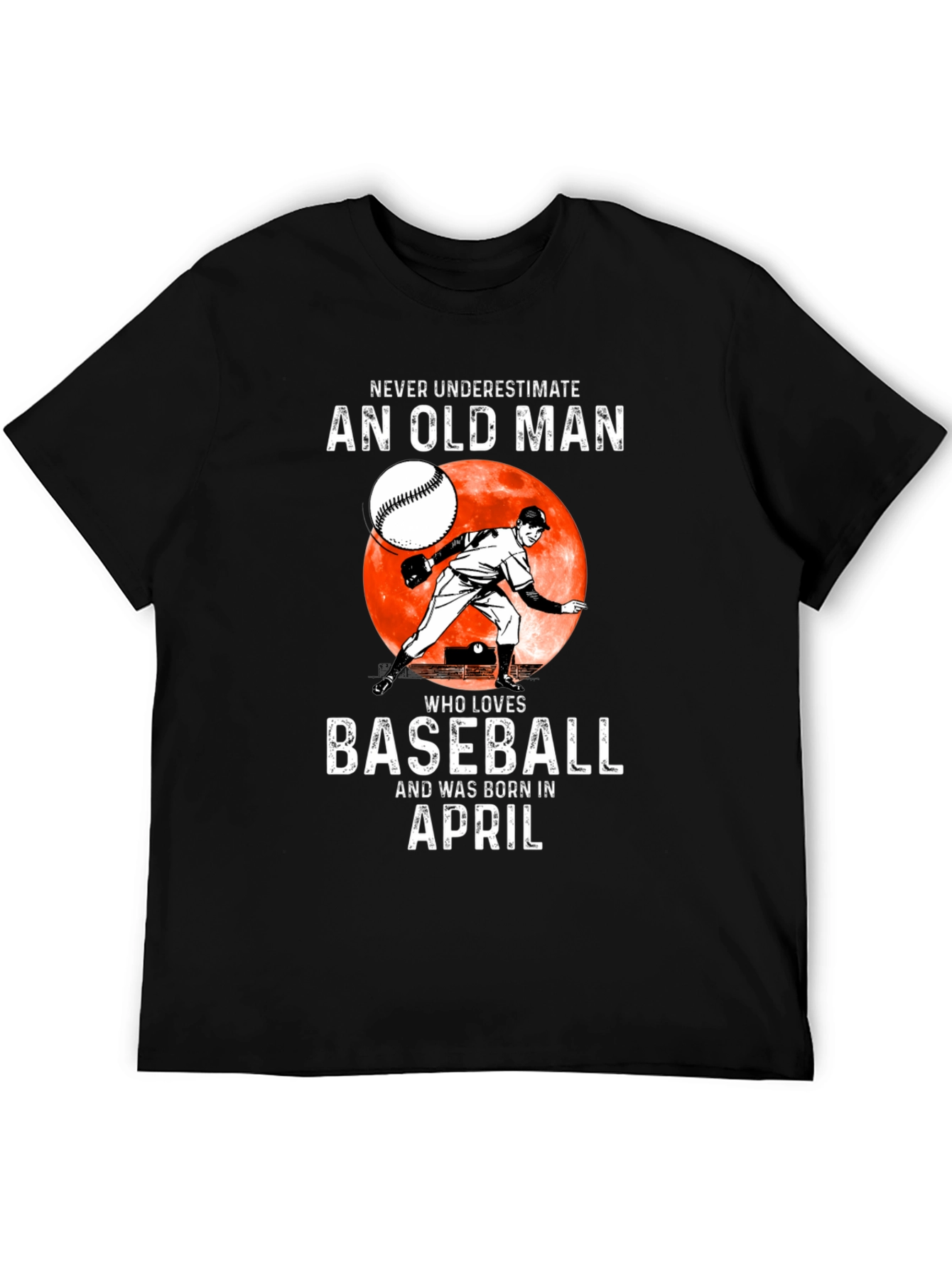Baseball Lover April Birthday T-Shirt