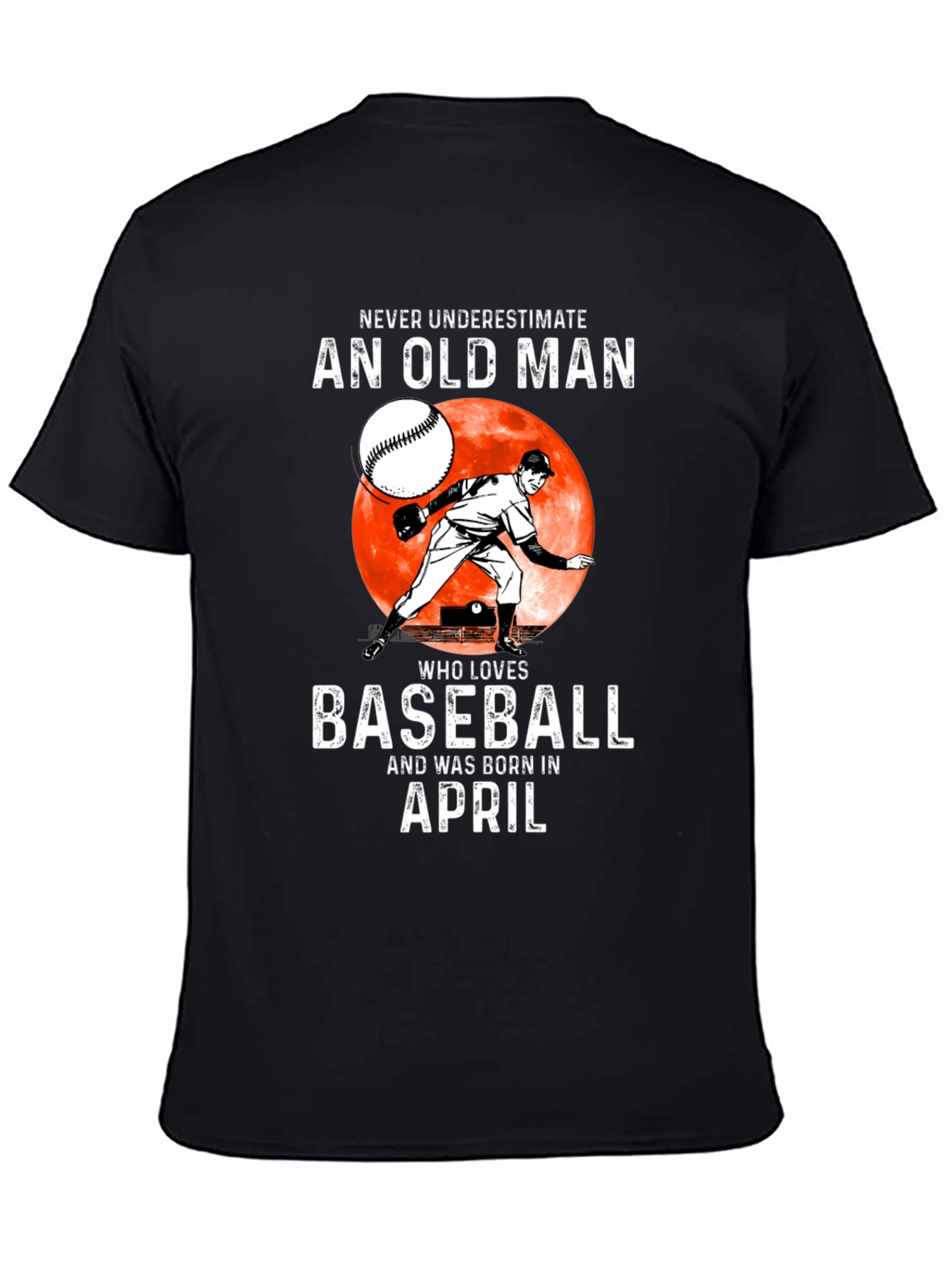 Baseball Lover April Birthday T-Shirt